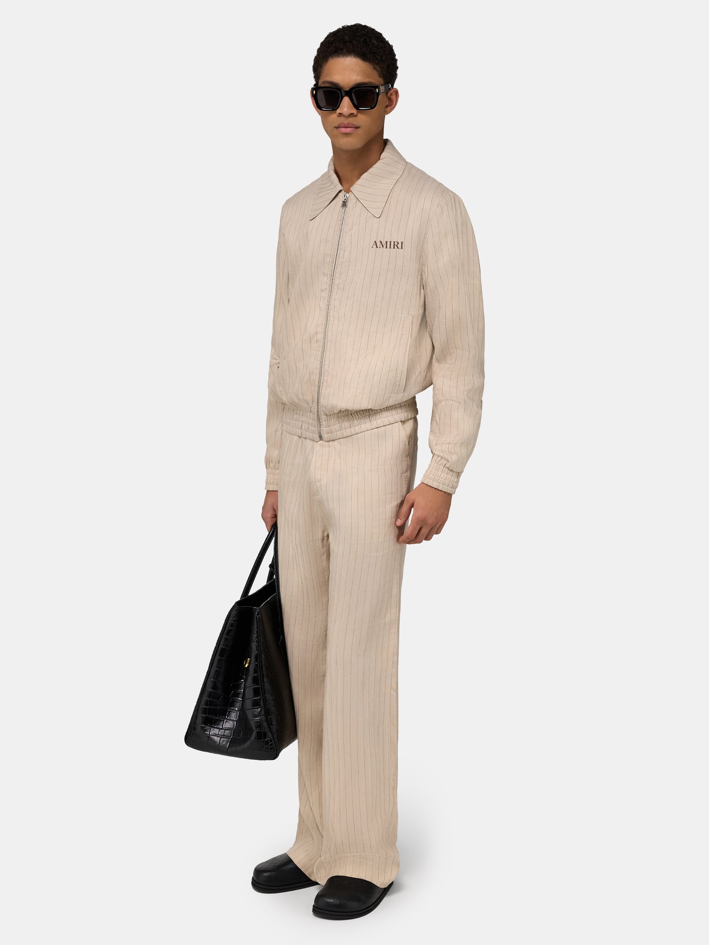 STRIPED BLOUSON - Alabaster - AMIRI