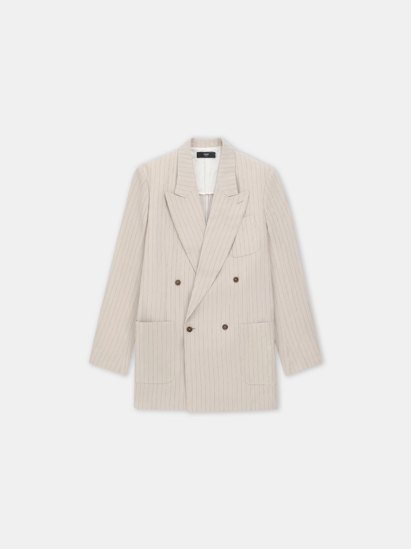 STRIPED DOUBLE-BREASTED BLAZER - Alabaster - AMIRI