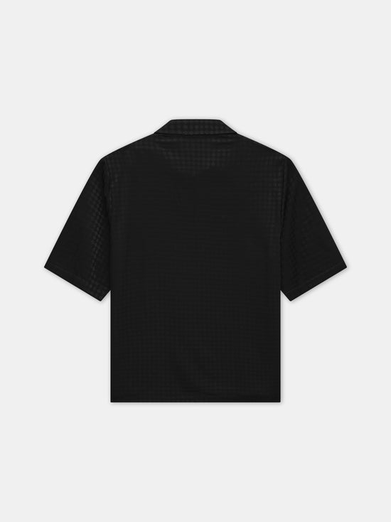 MA QUAD JACQUARD CAMP SHIRT - Black