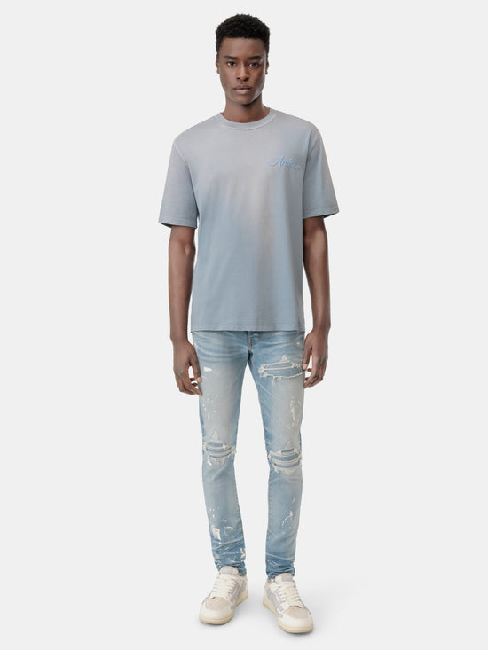 BLEACH BANDANA PATCH TEE - Ashley Blue - AMIRI