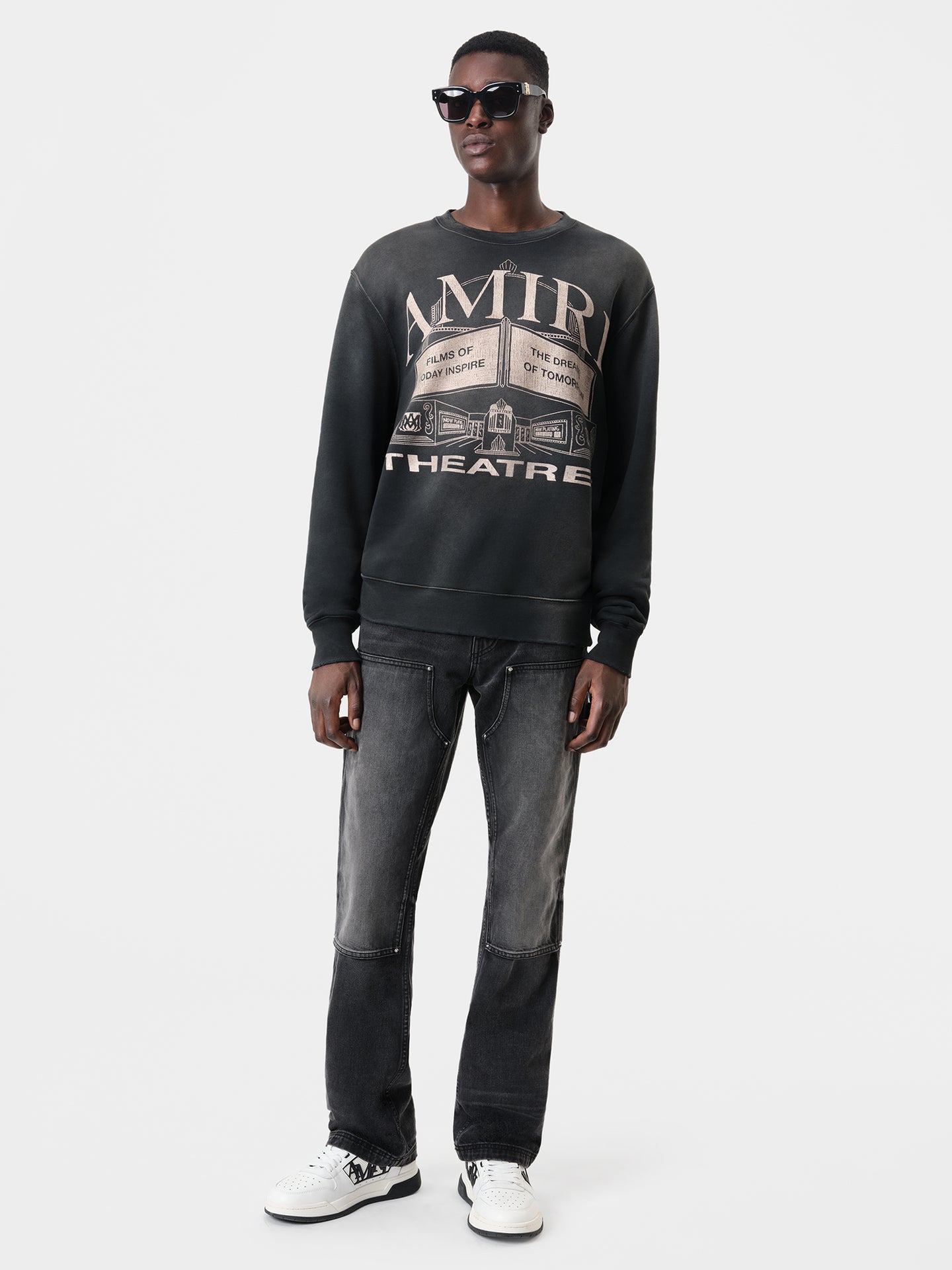 AMIRI THEATERS VINTAGE CREW - Black