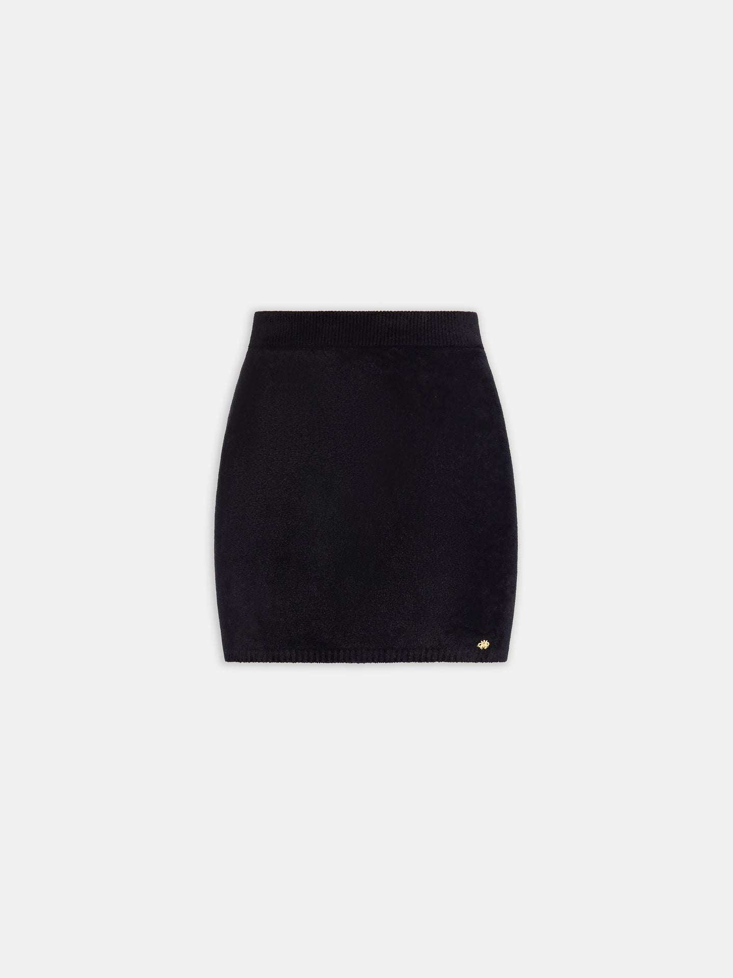 WOMEN - WOMEN'S VELVET MINI SKIRT - BLACK - AMIRI