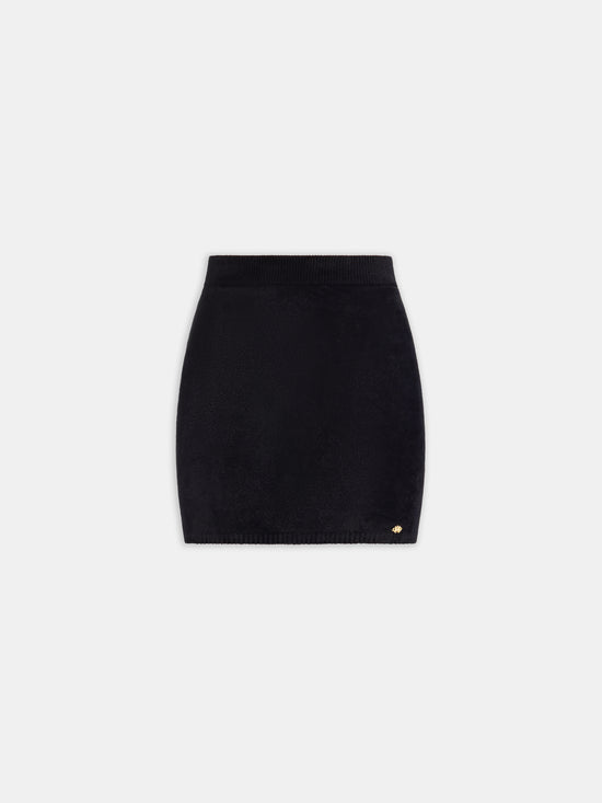 WOMEN - WOMEN'S VELVET MINI SKIRT - BLACK - AMIRI