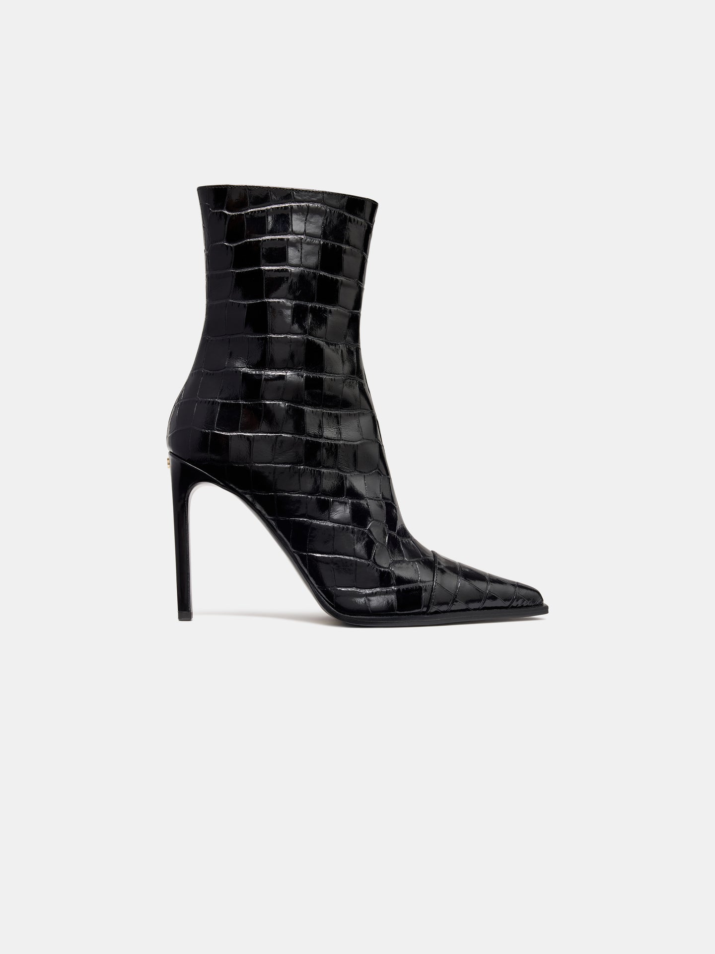 WOMEN - WOMEN'S CROC DEBOSSED MA STILETTO BOOT - BLACK - AMIRI