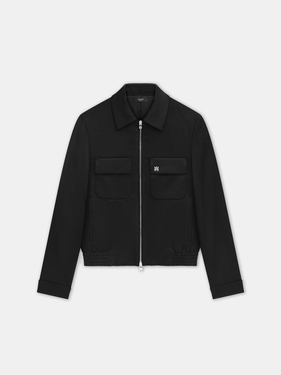 DOUBLE POCKET ZIP BLOUSON-BLACK