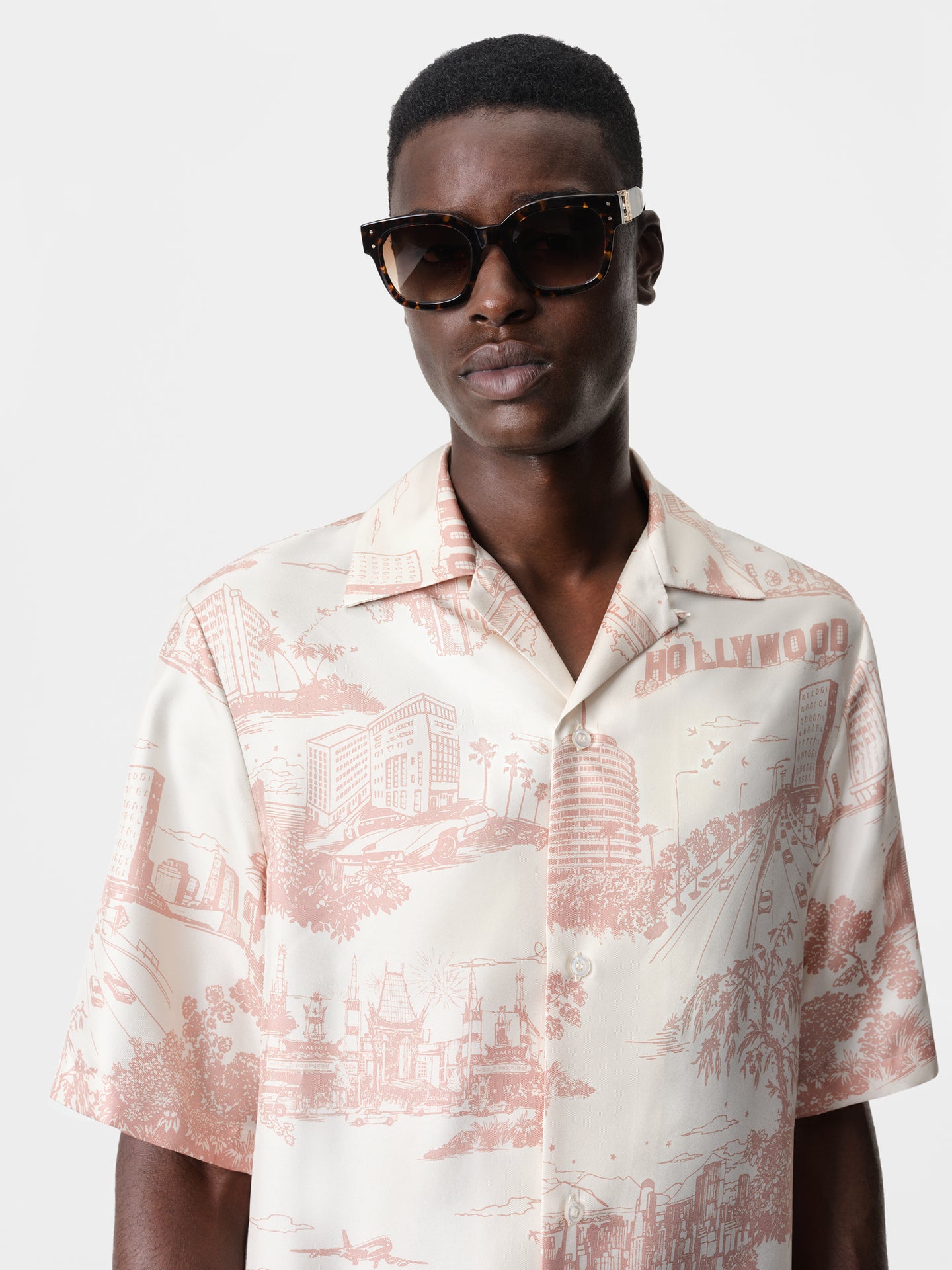 LA LANDMARK BOWLING SHIRT - Alabaster