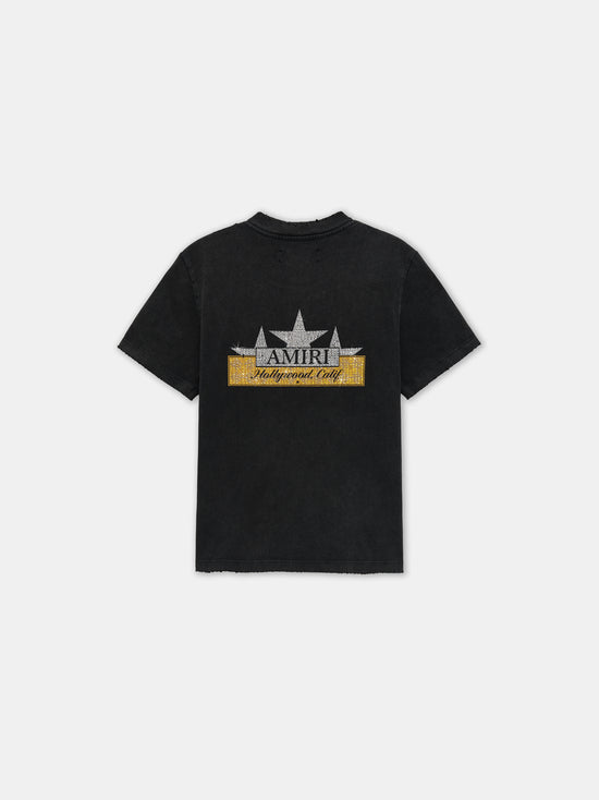 WOMEN - WOMEN'S VINTAGE AMIRI CRYSTAL STAR TEE - Black