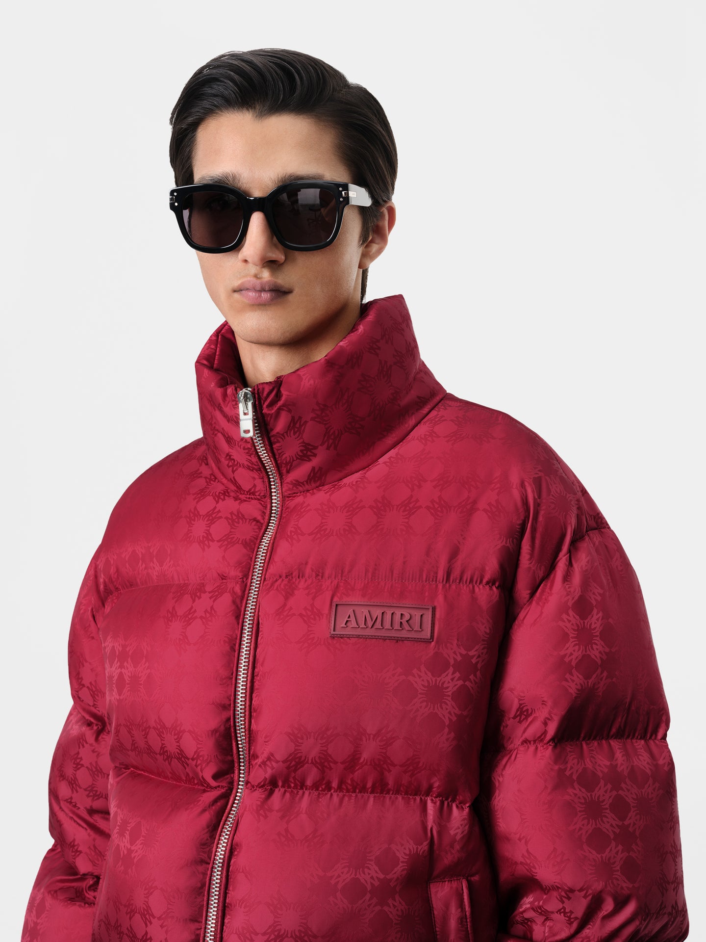 MA QUAD JACQUARD DOWN JACKET - Deep Red