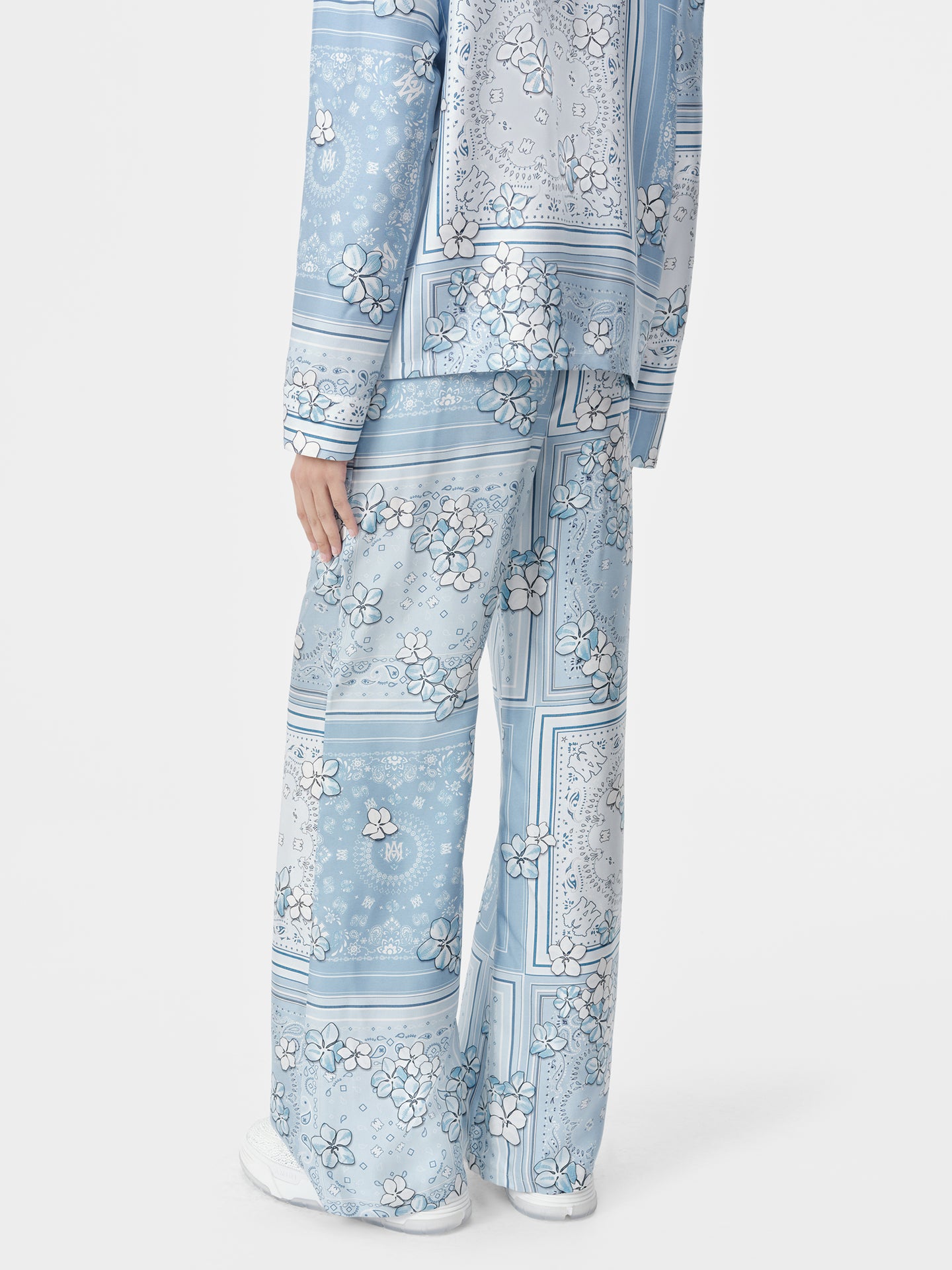 WOMEN - WOMEN'S BANDANA FLORAL PJ PANT - Cerulean