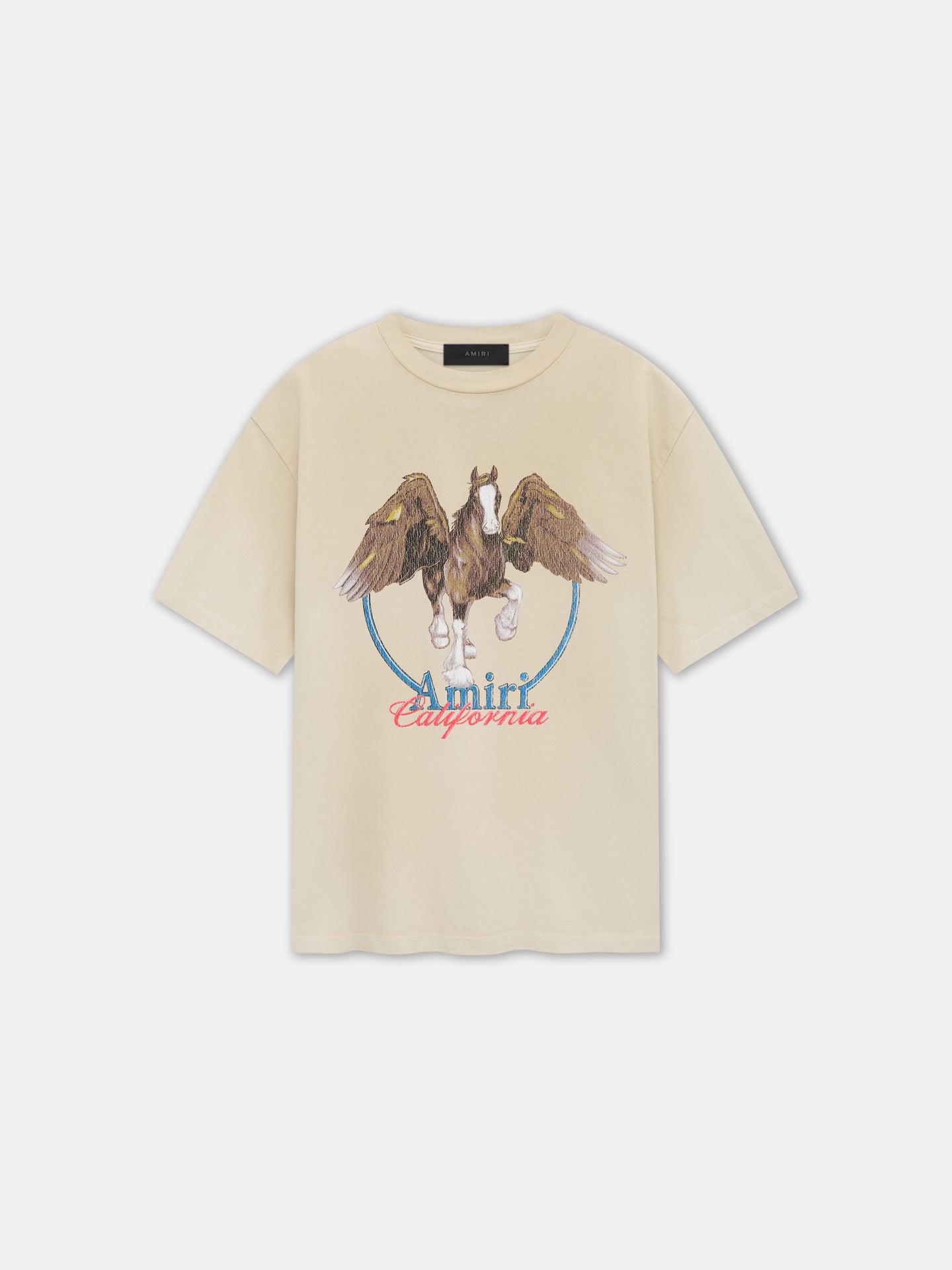 VINTAGE WASH PEGASUS TEE - Alabaster