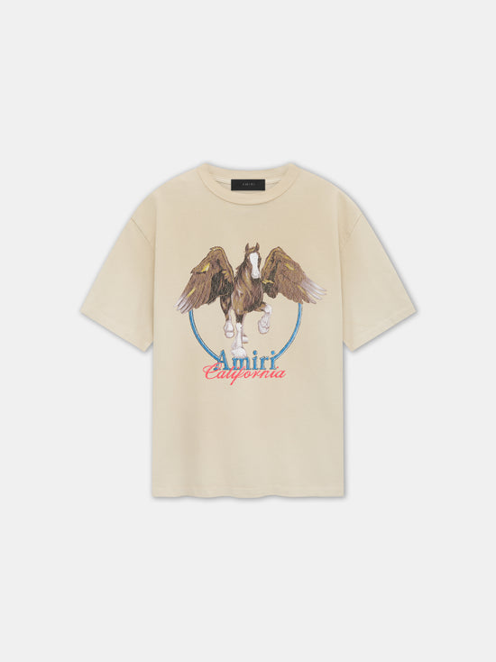 VINTAGE WASH PEGASUS TEE - Alabaster