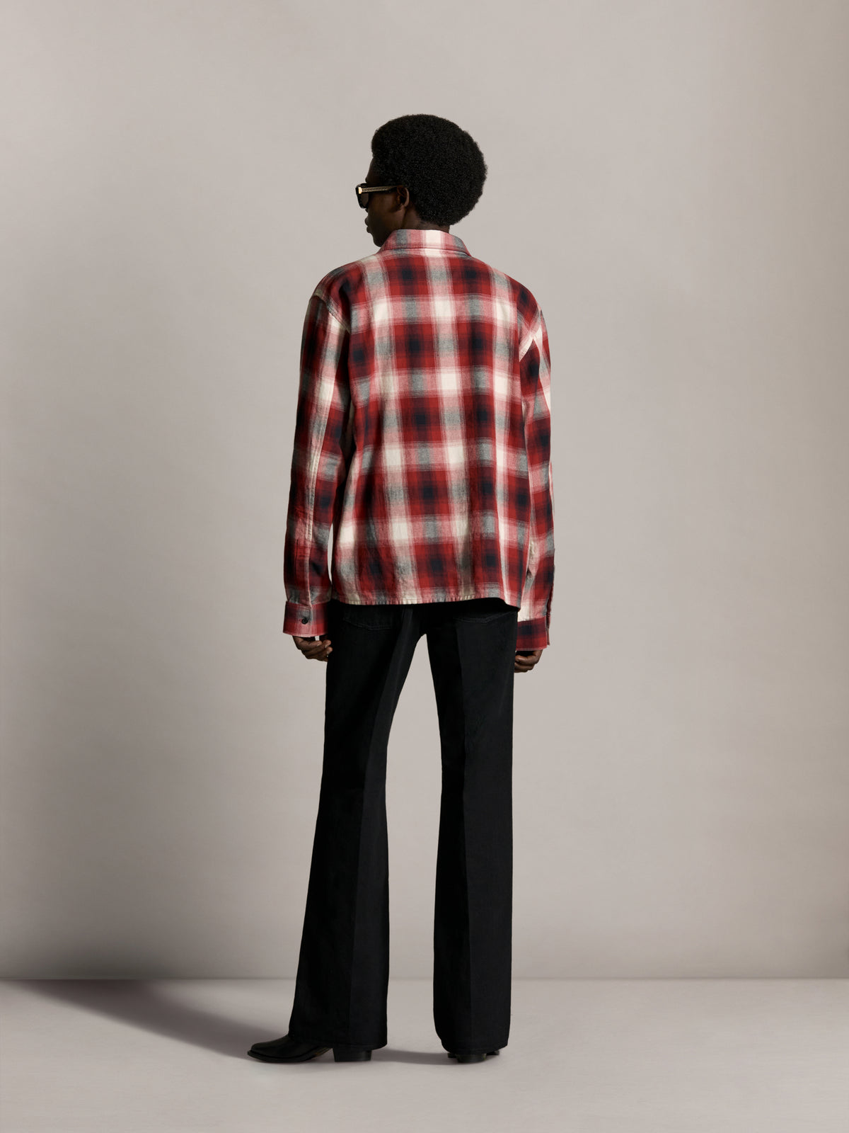 OVERSIZED FLANNEL SHIRT - Cherry - AMIRI