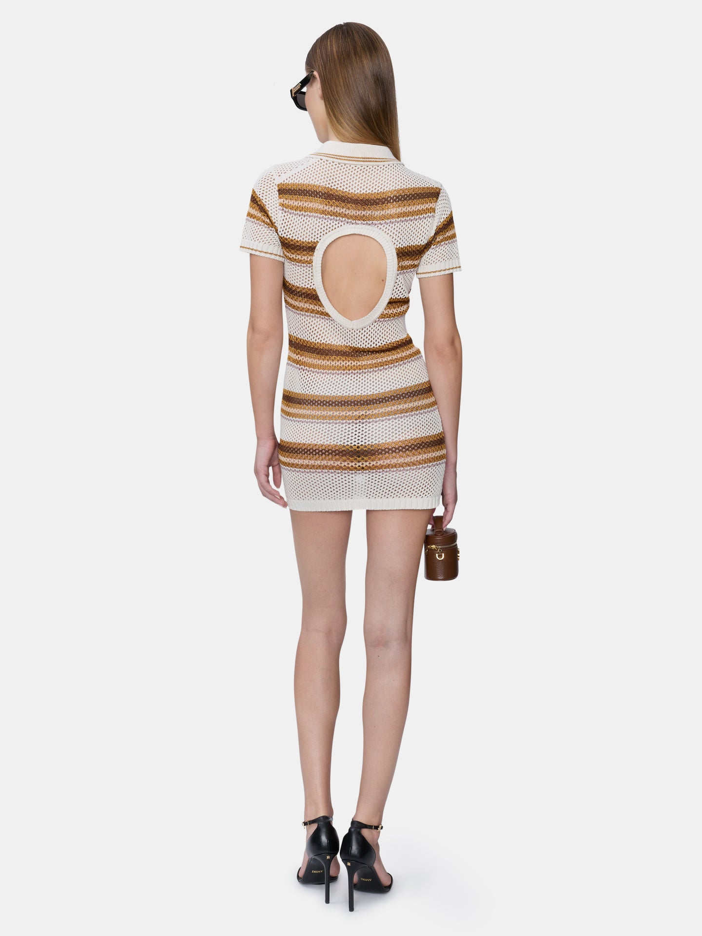 WOMEN - WOMEN'S MA STRIPE POLO MINI DRESS - Alabaster - AMIRI