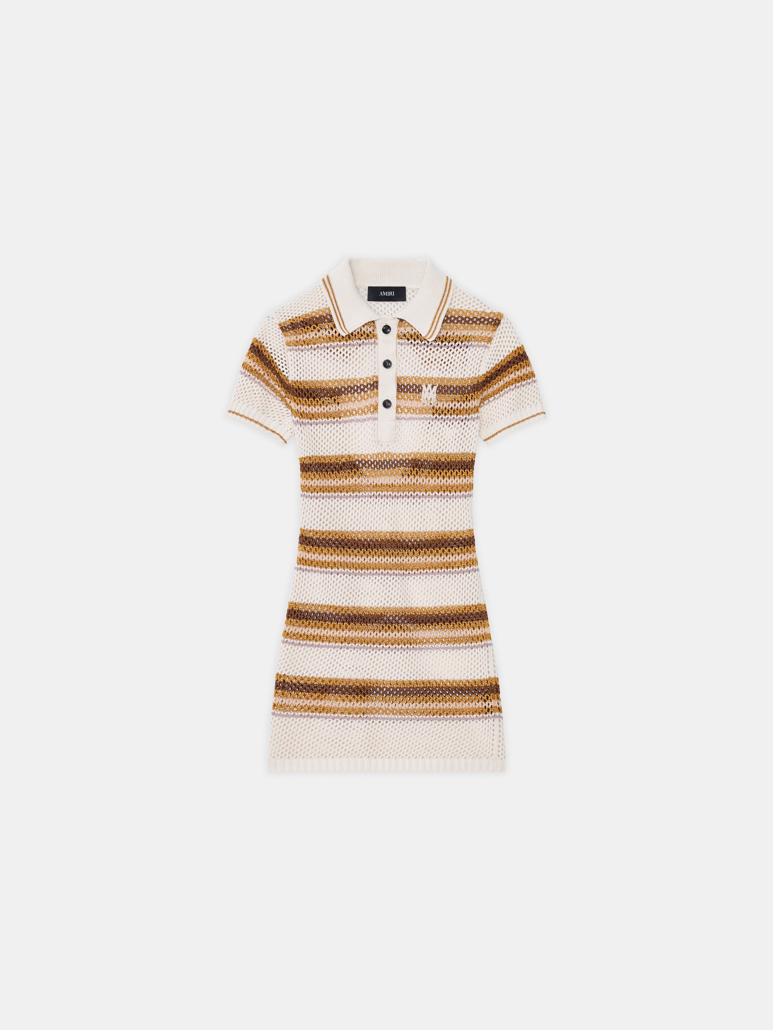 Product WOMEN - WOMEN'S MA STRIPE POLO MINI DRESS - Alabaster featured image