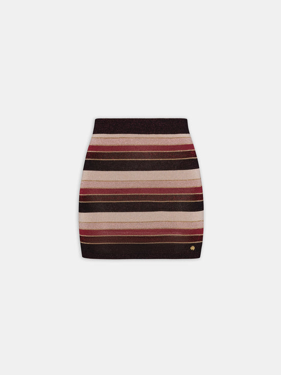 WOMEN - WOMEN'S MA STRIPED SKIRT - RED - AMIRI
