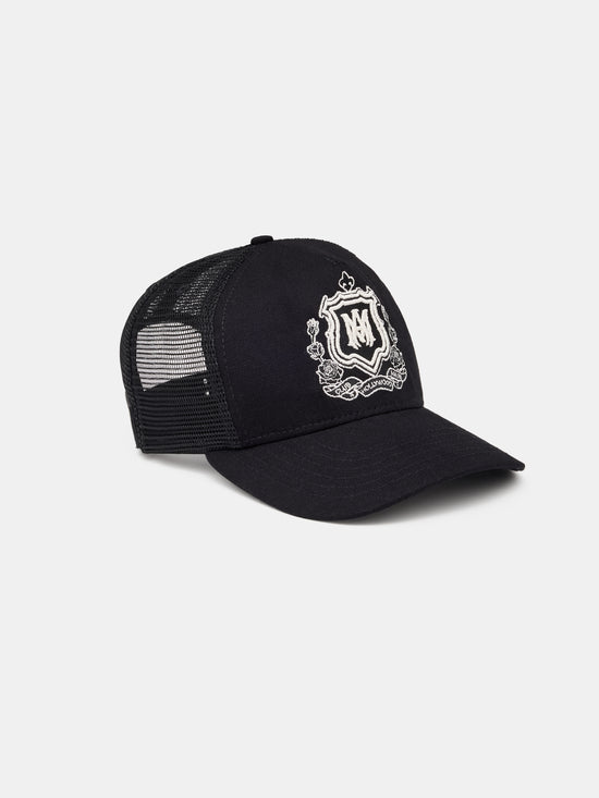 MA CREST TRUCKER HAT - BLACK - AMIRI