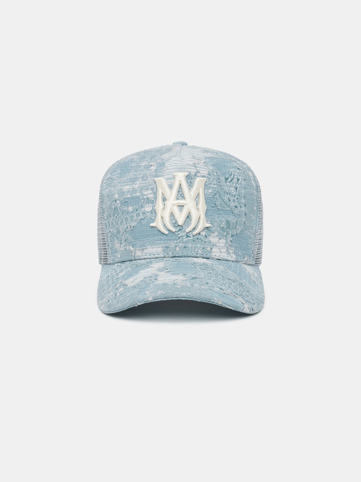 BANDANA REPAIR TRUCKER HAT - Ashley Blue - AMIRI