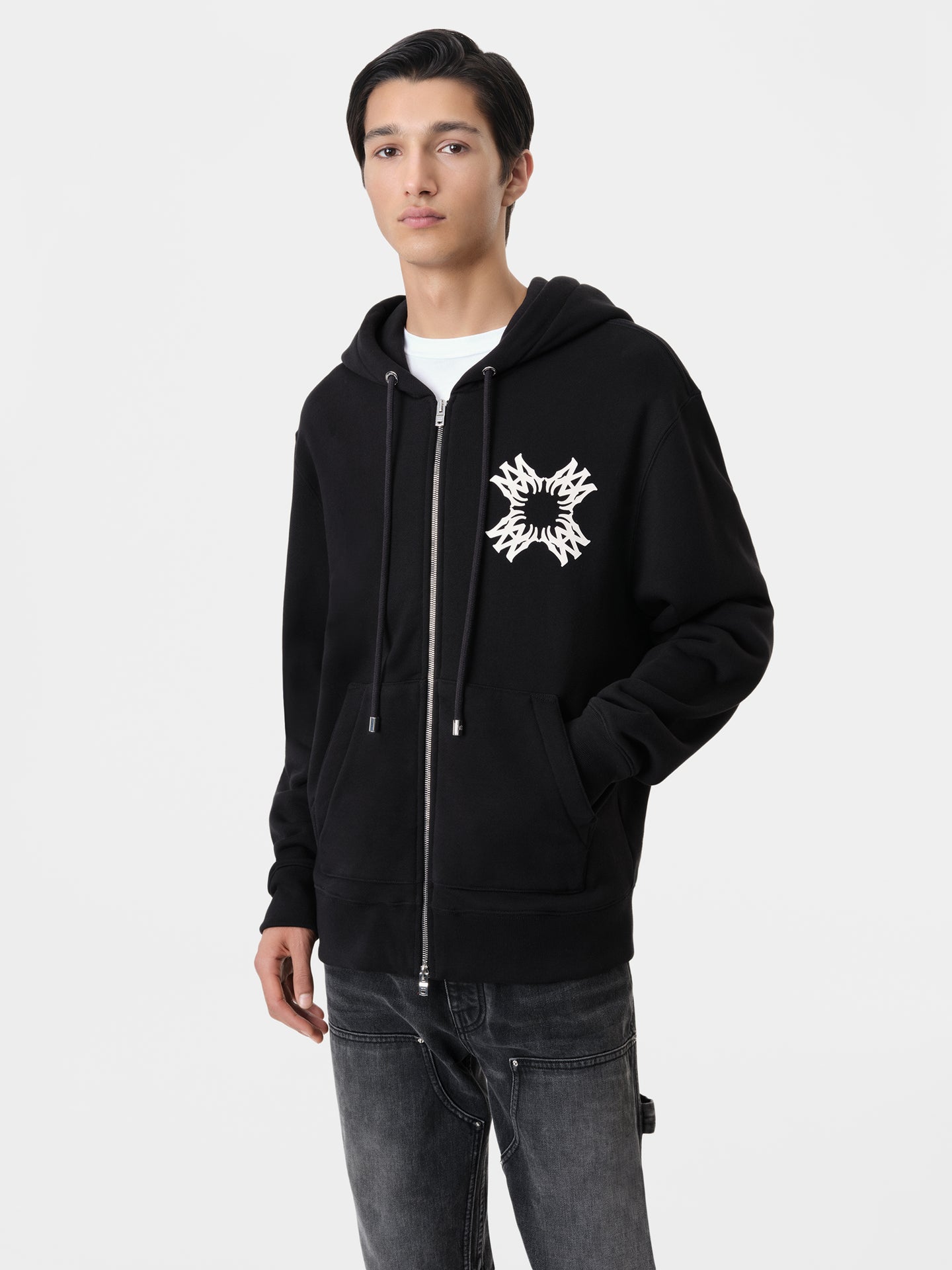 MA QUAD ZIP UP HOODIE - Black