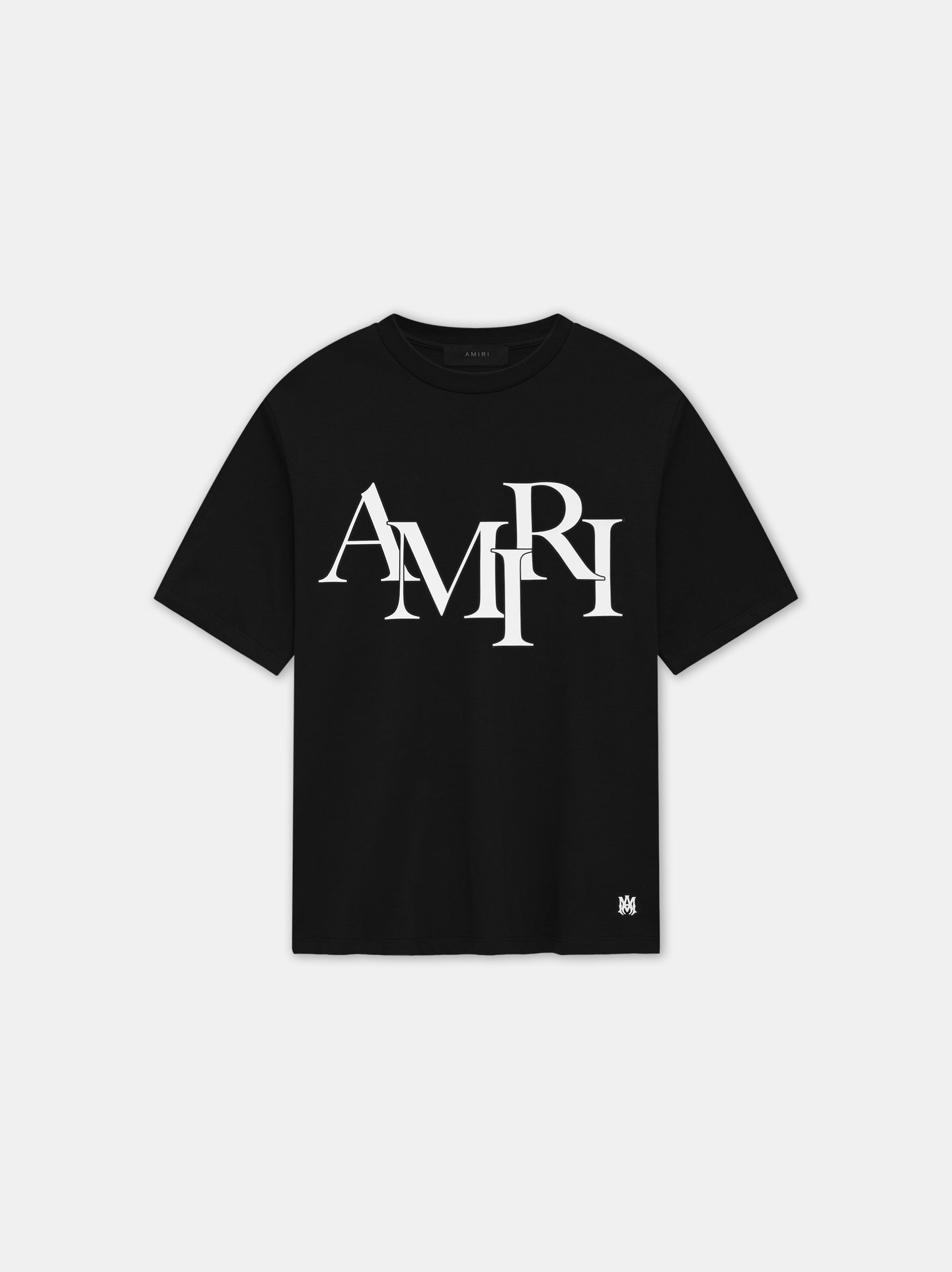 AMIRI STAGGERED LOGO TEE - Black