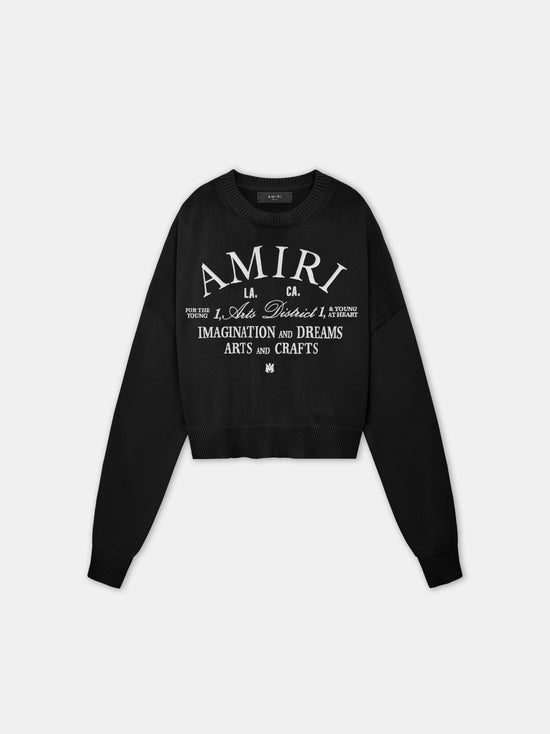 WOMEN - WOMEN'S AMIRI ARTS DISTRICT CREW - Black - AMIRI