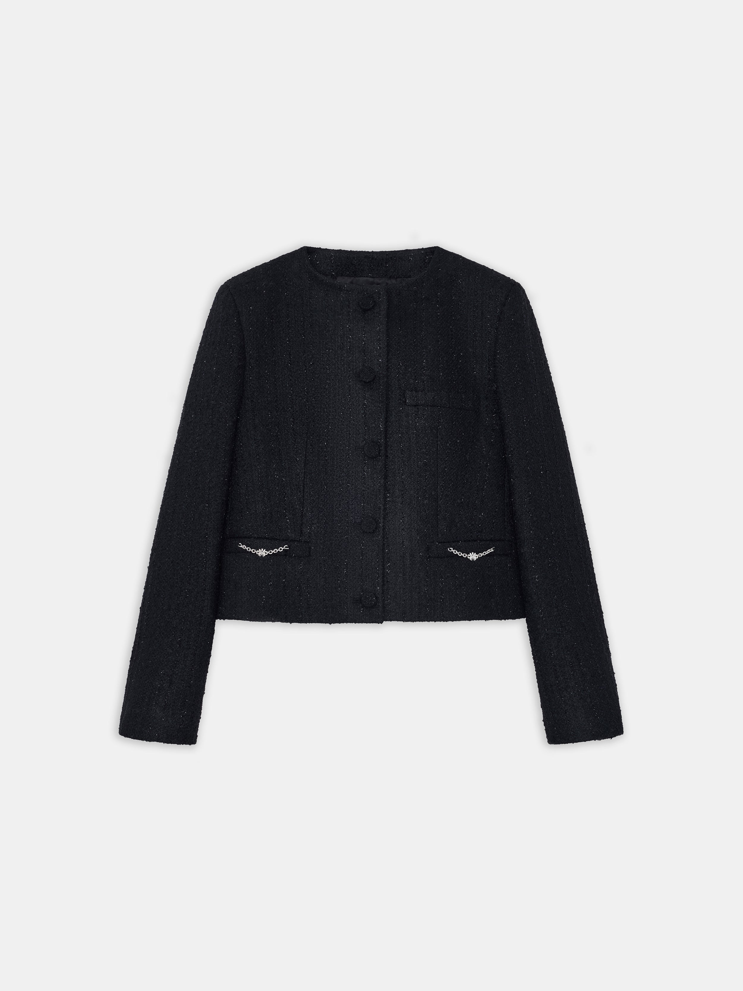 Product WOMEN - WOMEN'S SHIMMER BOUCLE JACKET - BLACK featured image