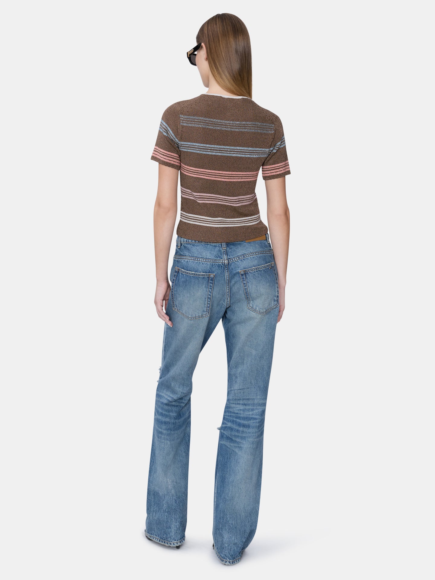 WOMEN - WOMEN'S MA STRIPE TEE - Tobacco - AMIRI