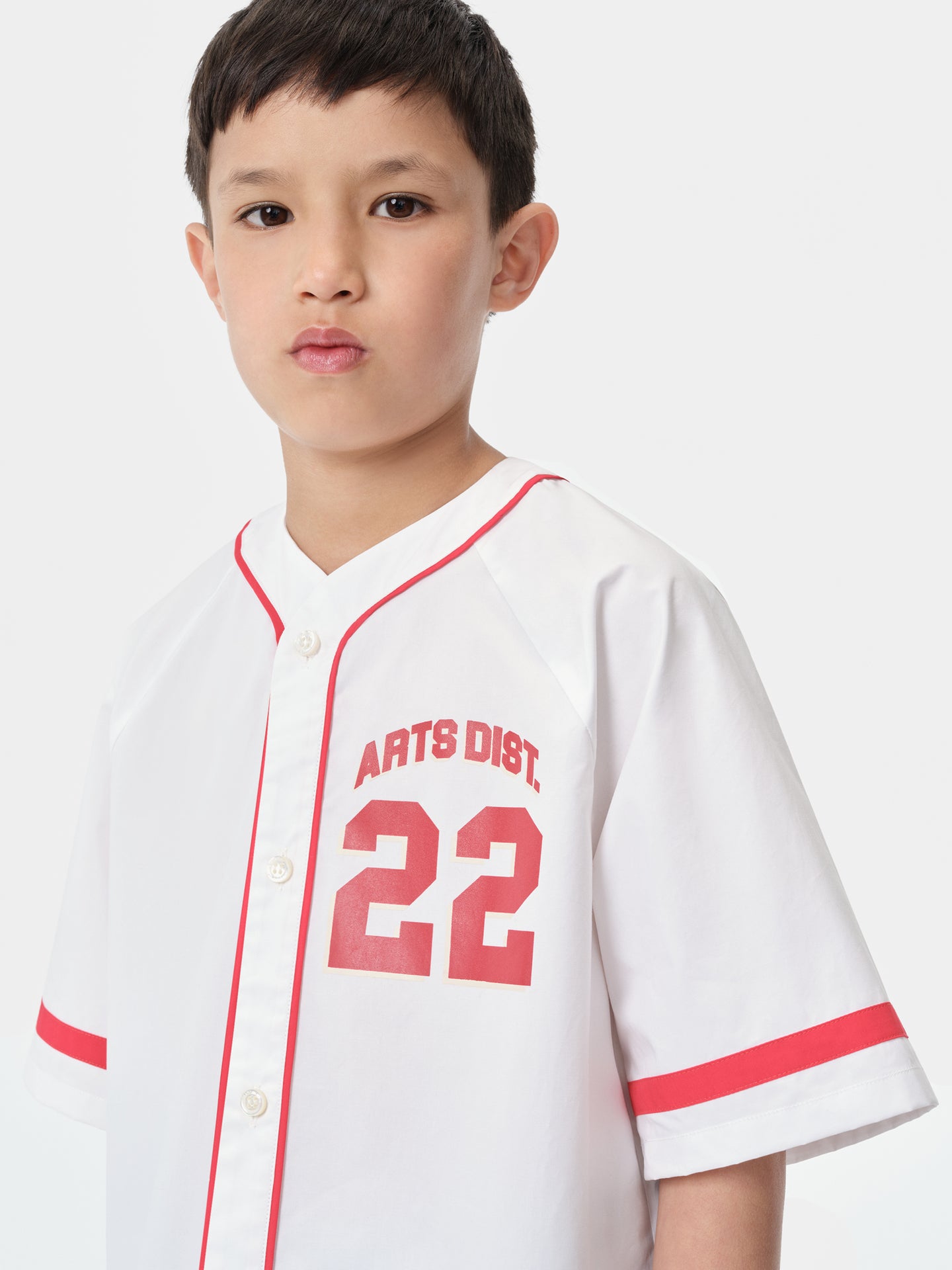 KIDS - KIDS' AMIRI 22 BASEBALL SHIRT - White