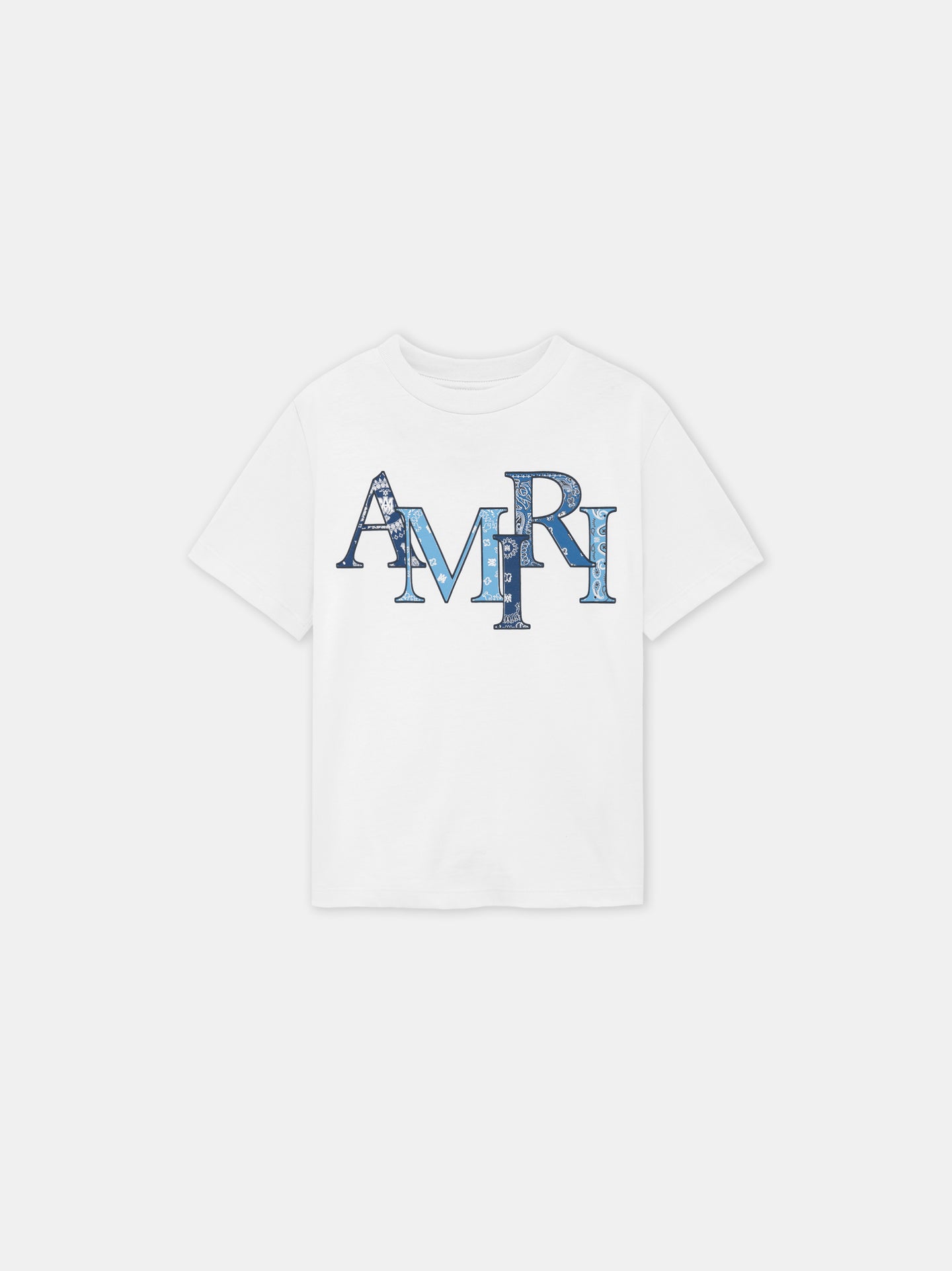 KIDS - KIDS' AMIRI BANDANA STAGGERED TEE - White