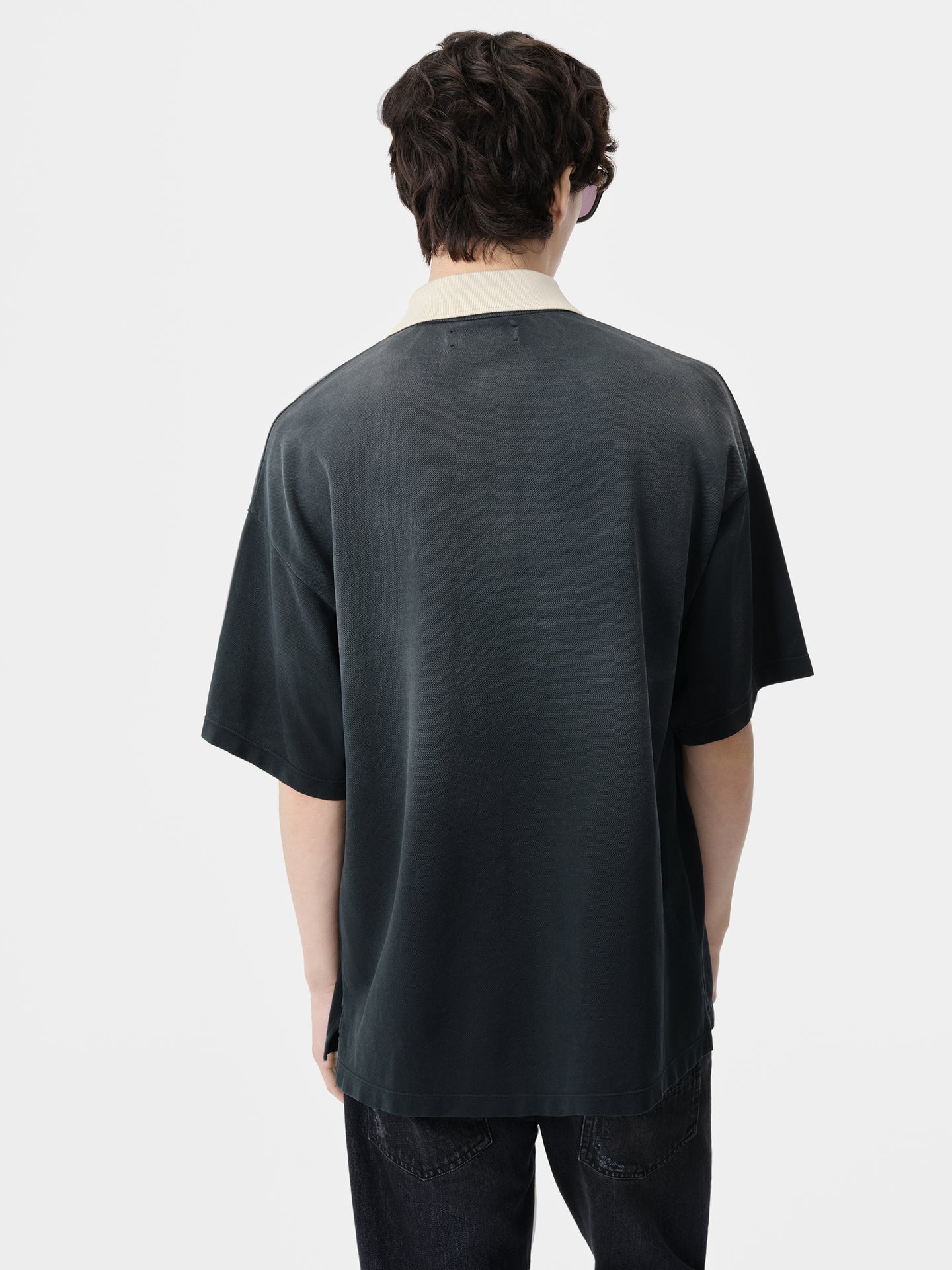 AMIRI VINTAGE OVERSIZED POLO - Black