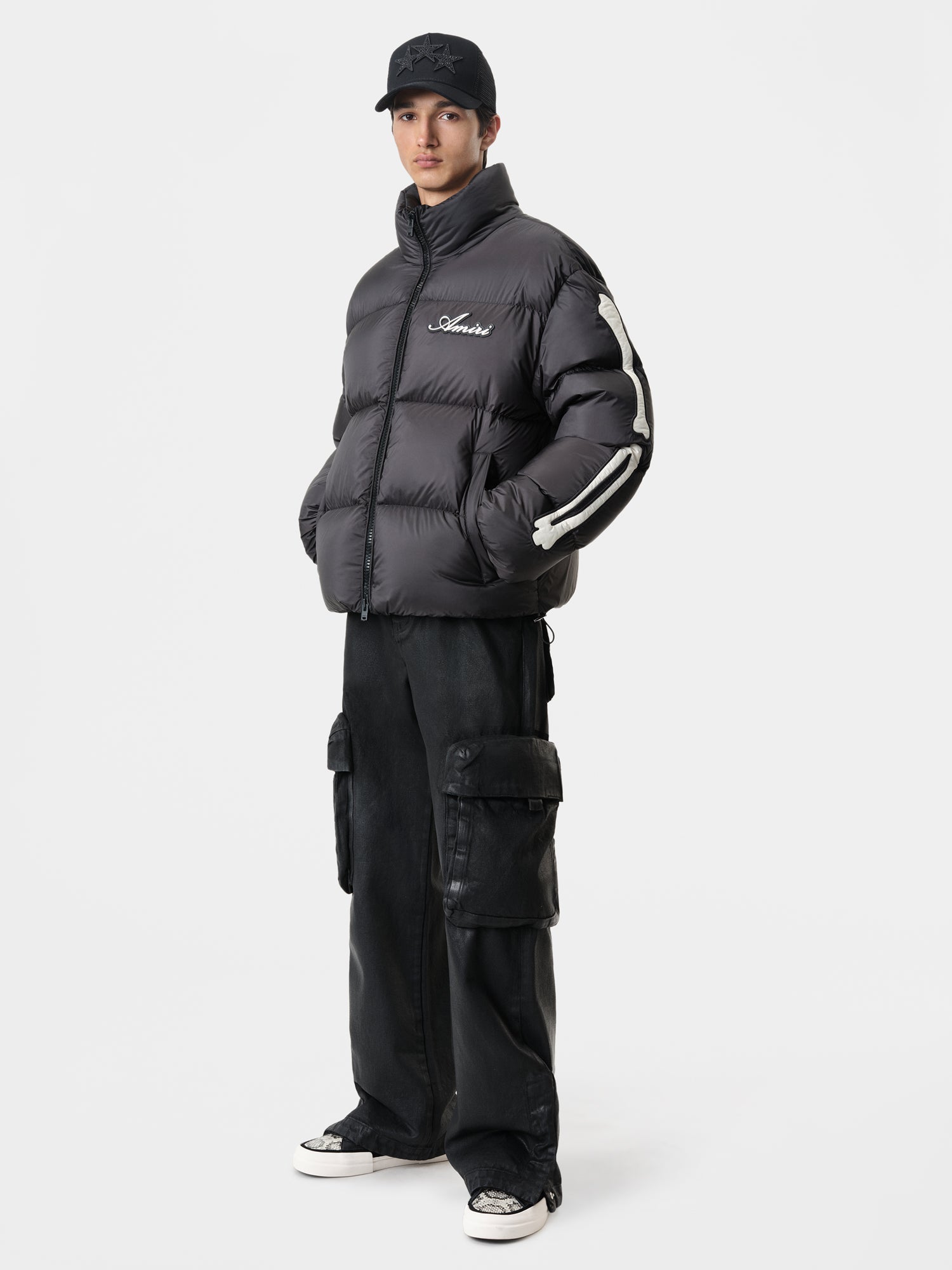 Product BONES DOWN JACKET - Black featured image