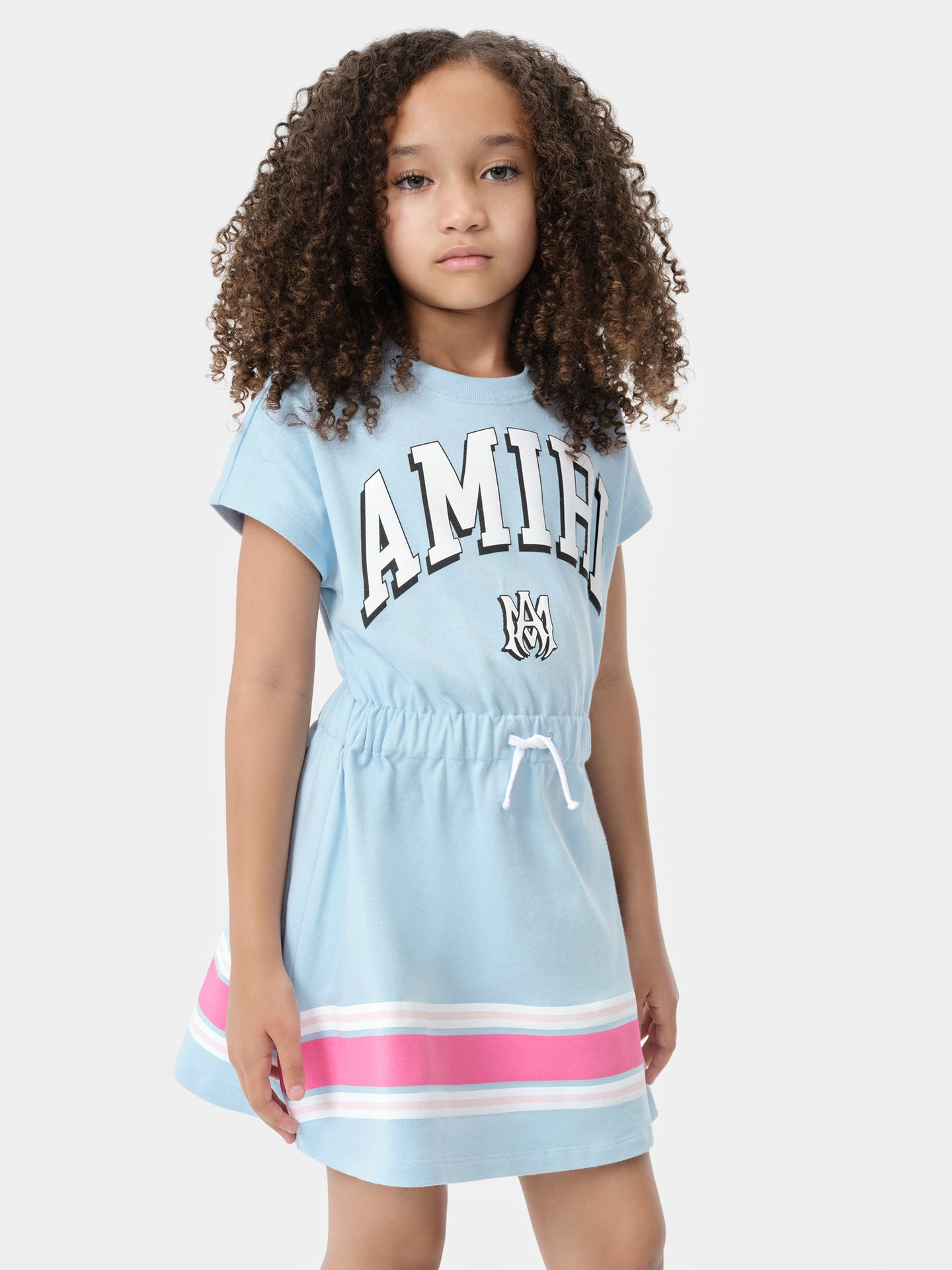 KIDS - KIDS' AMIRI STRIPE T-SHIRT DRESS - Cerulean