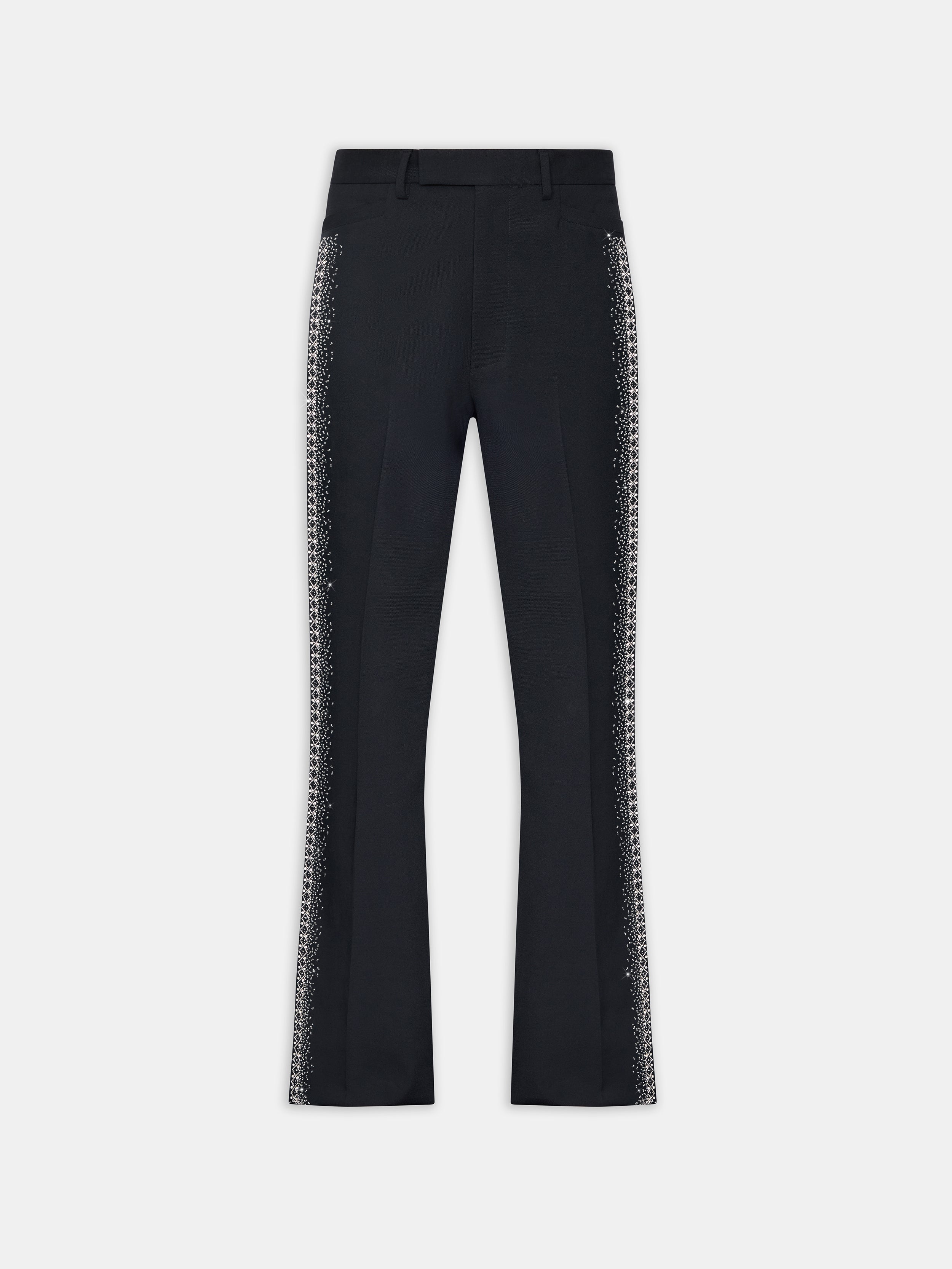 Product CRYSTAL STRIPE FLARE PANT - BLACK featured image