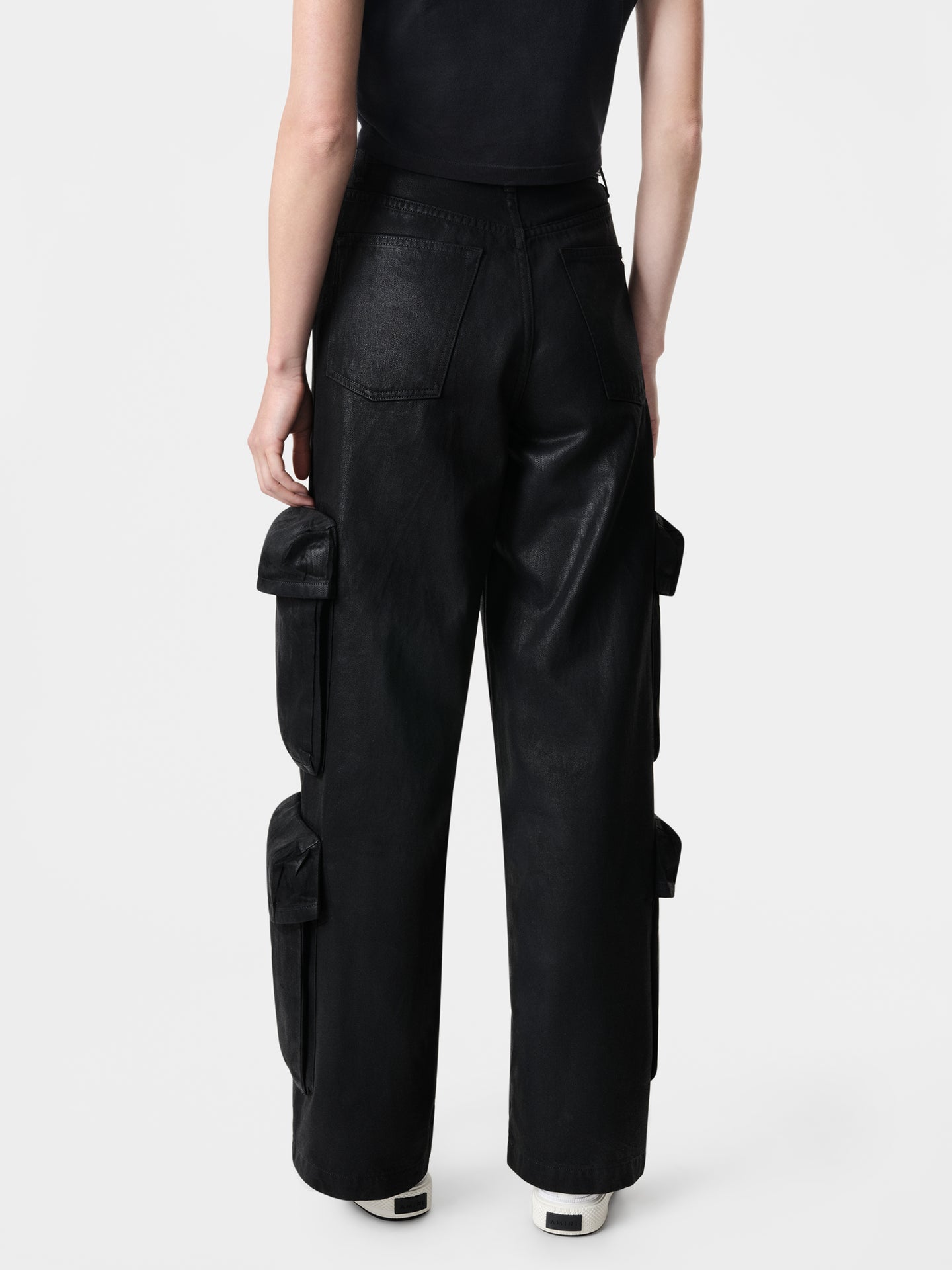 WOMEN - WOMEN'S WAXED BAGGY CARGO JEAN - Black