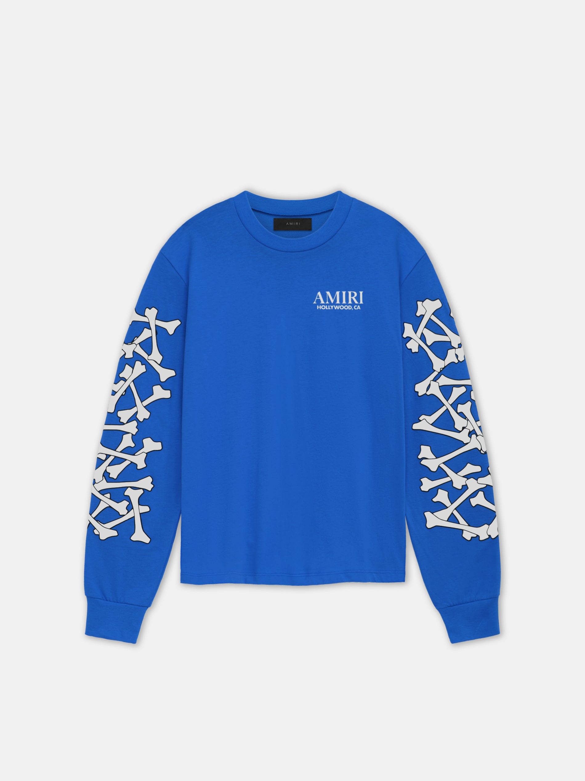 Product BONES STACKED LONG SLEEVE TEE - Blue featured image