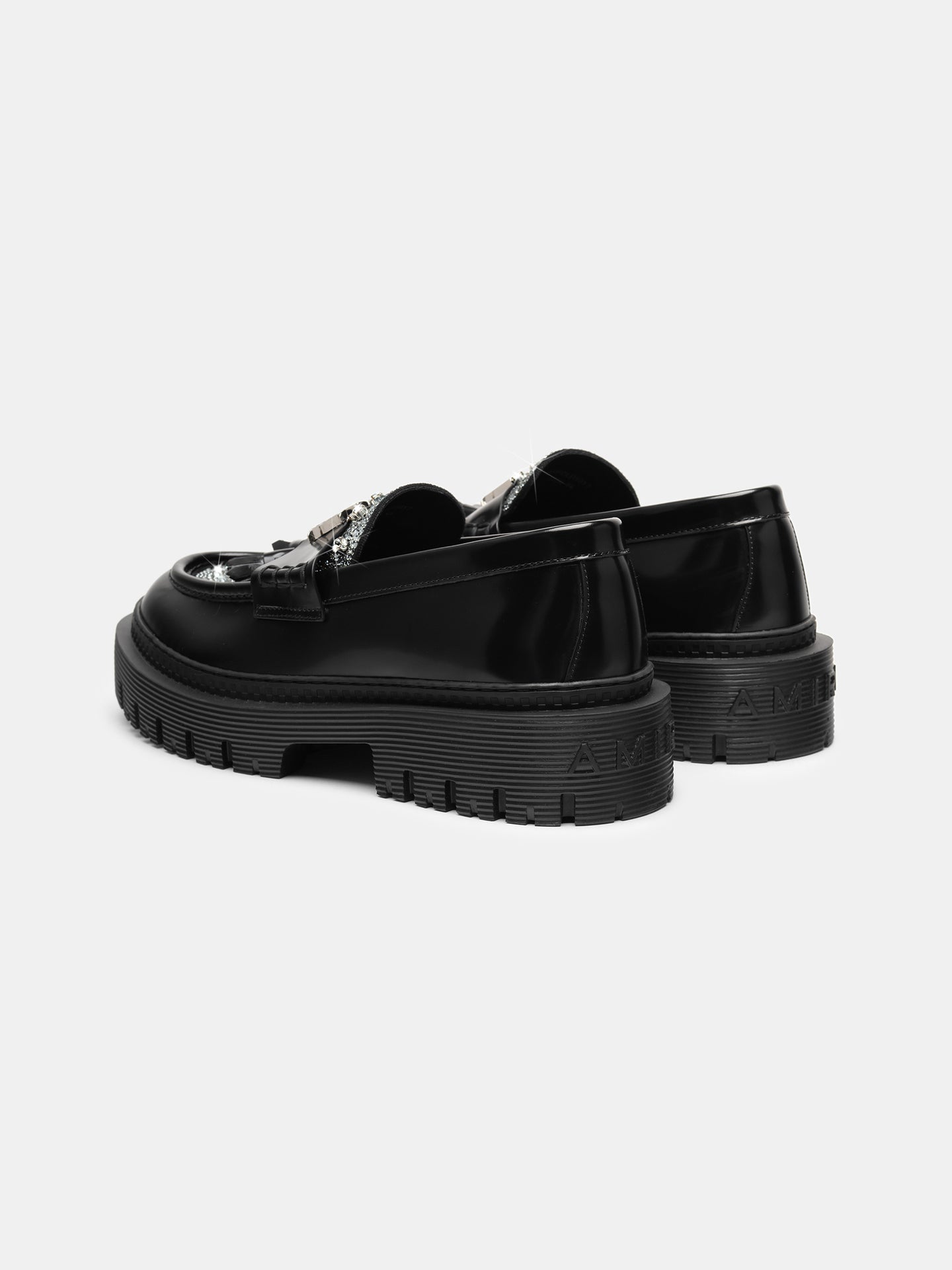 MA TASSLE CRYSTAL JUMBO LOAFER - Black