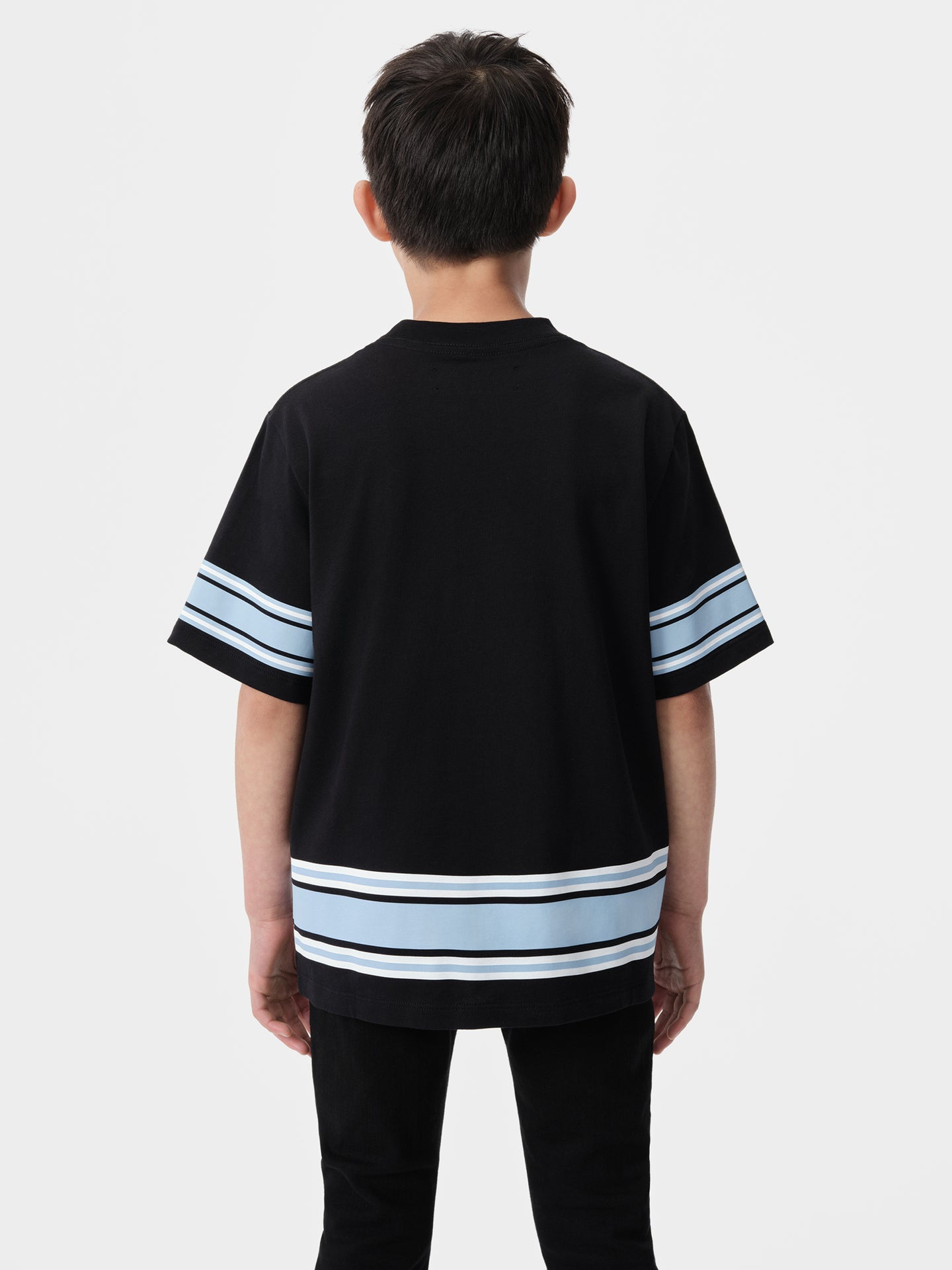 KIDS - KIDS' AMIRI STRIPE TEE - Black