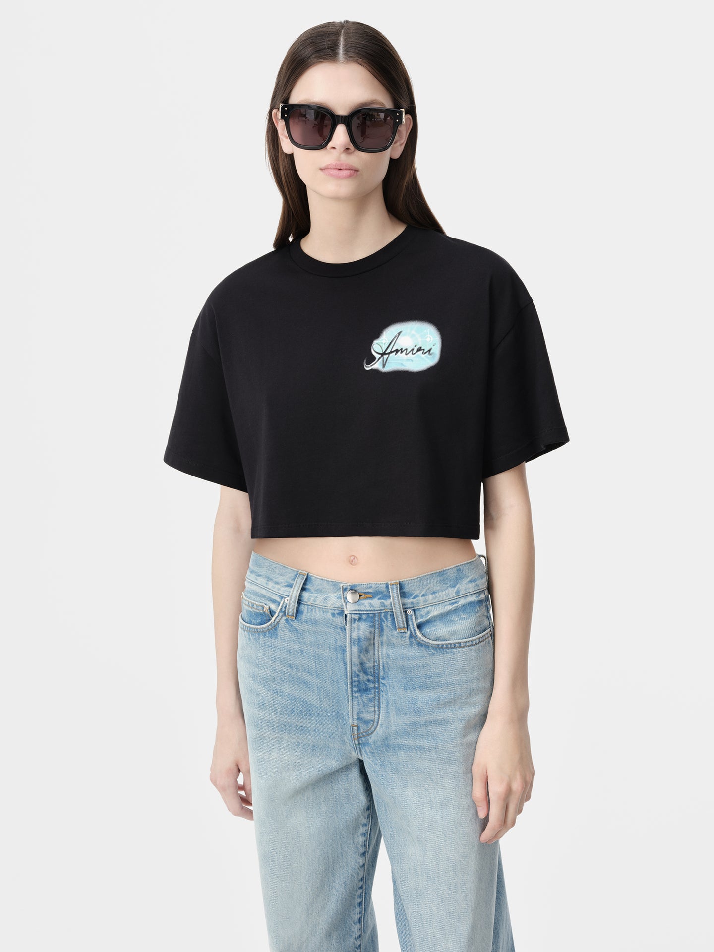 WOMEN - WOMEN'S AMIRI PARADISE AIRBRUSH TEE - Black