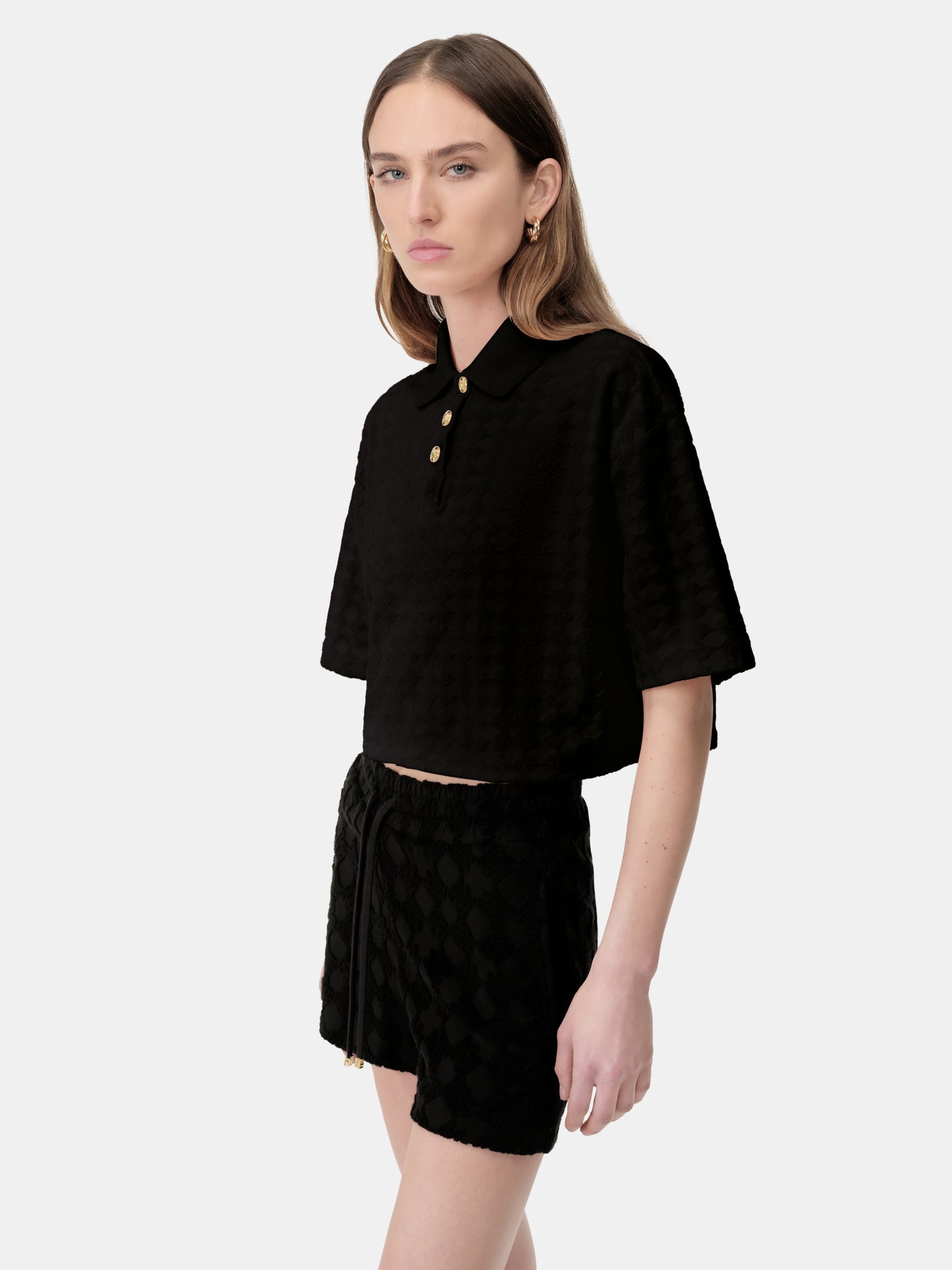 WOMEN - WOMEN'S MA QUAD TOWELING POLO - Black - AMIRI