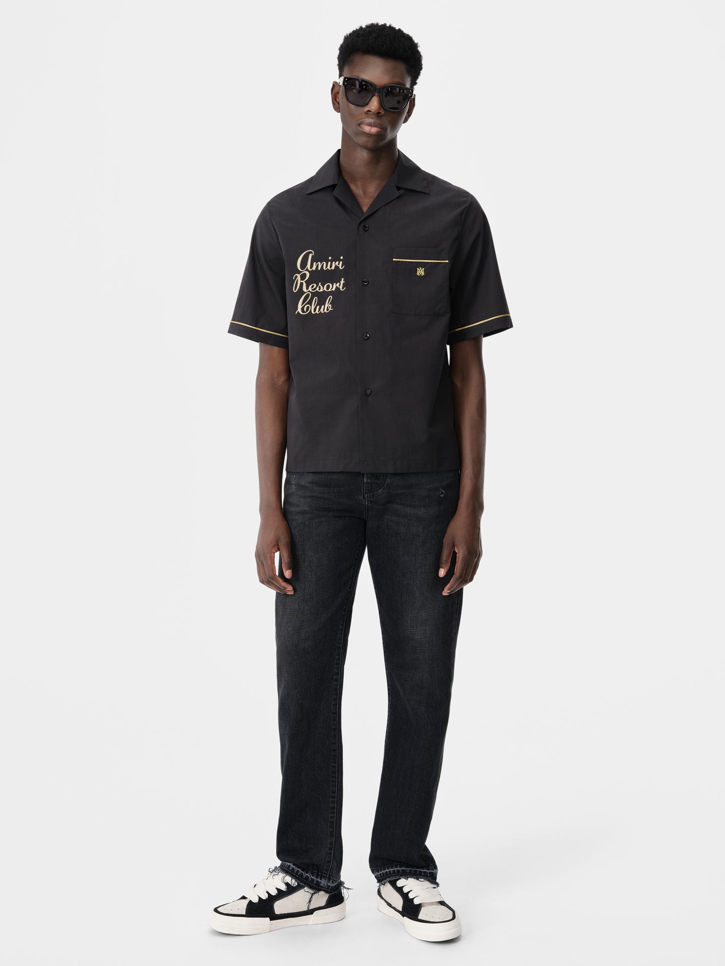 RESORT CLUB EMBROIDERED SHIRT - Black