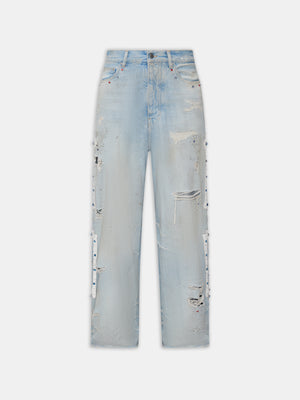 BONES STUDDED BAGGY JEAN - Perfect Antique Indigo - AMIRI