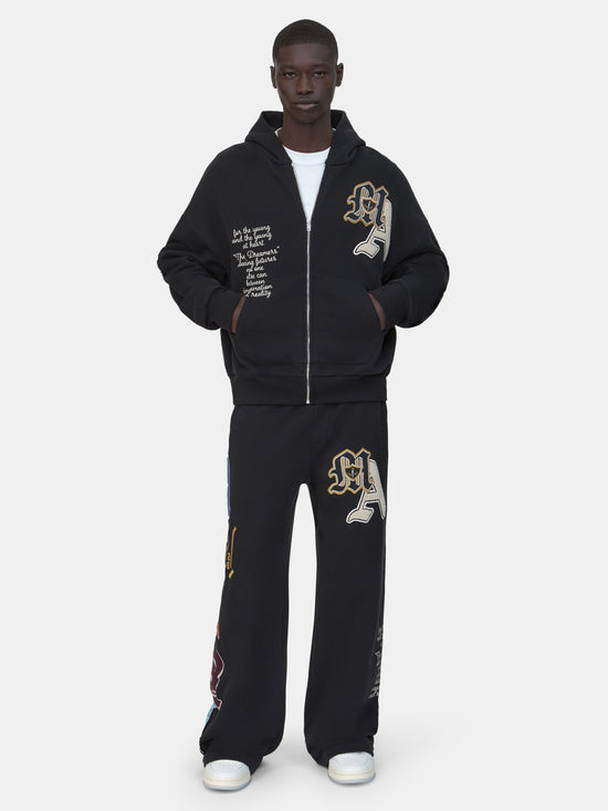 VARSITY PATCH SWEATPANT - Black - AMIRI
