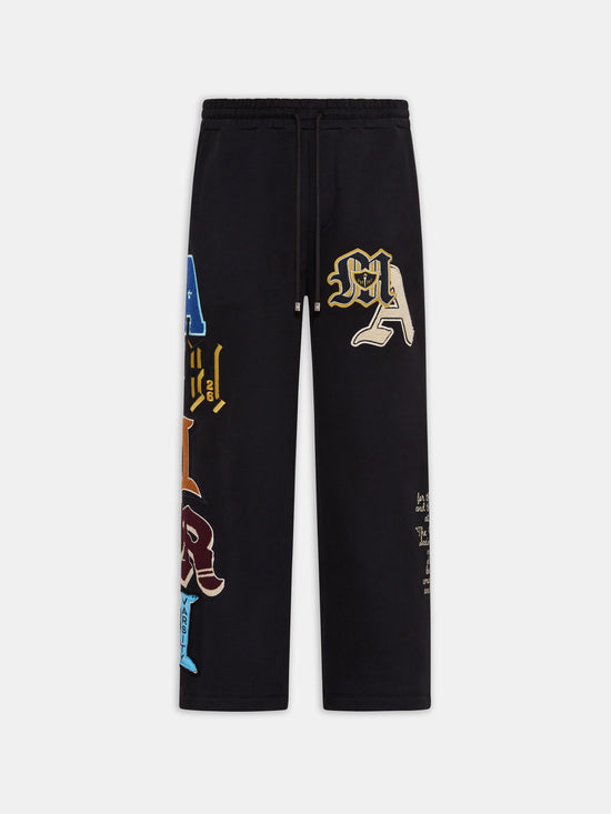 VARSITY PATCH SWEATPANT - Black - AMIRI