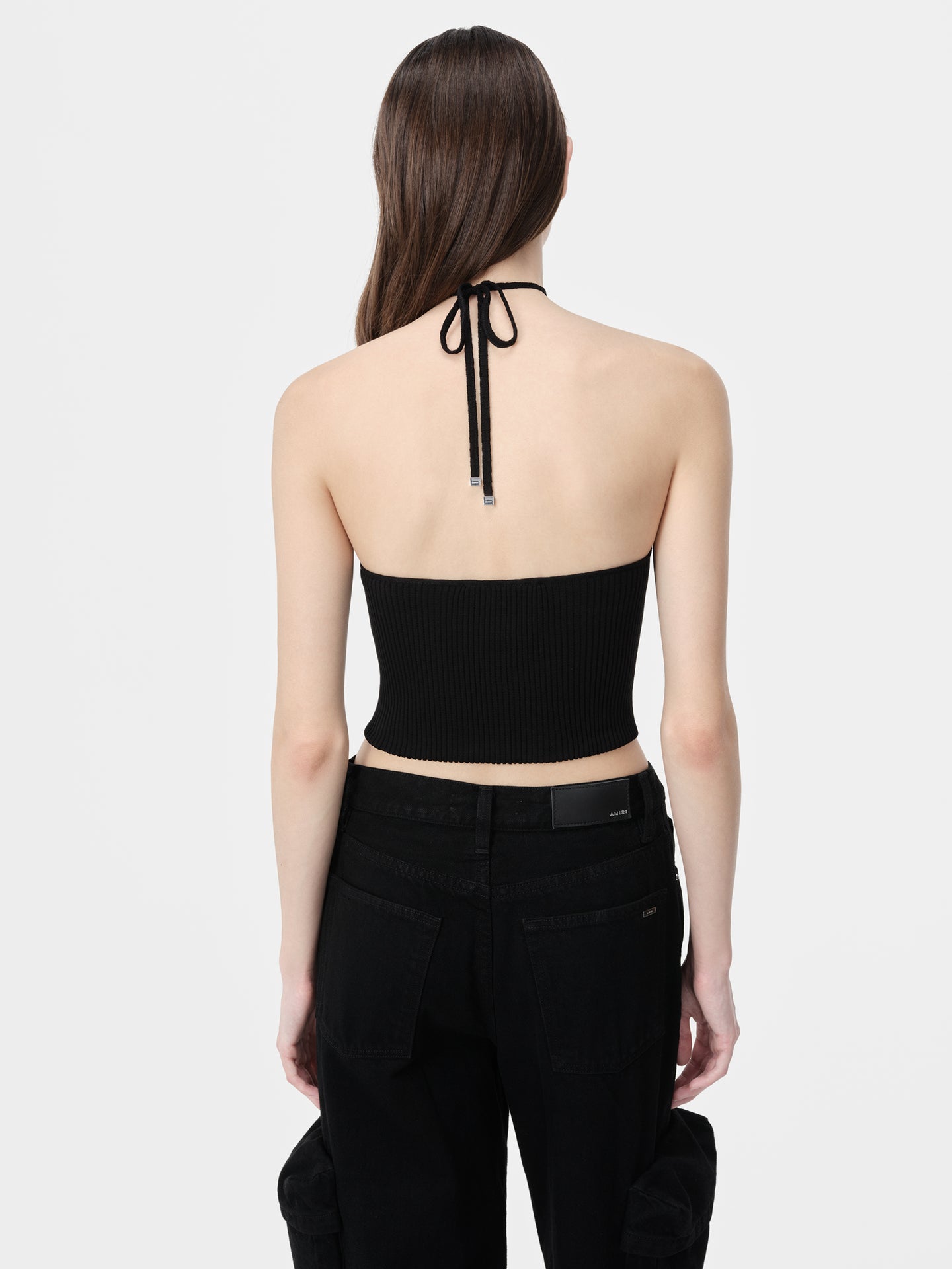 WOMEN - WOMEN'S AMIRI STACKED HALTER TOP - Black