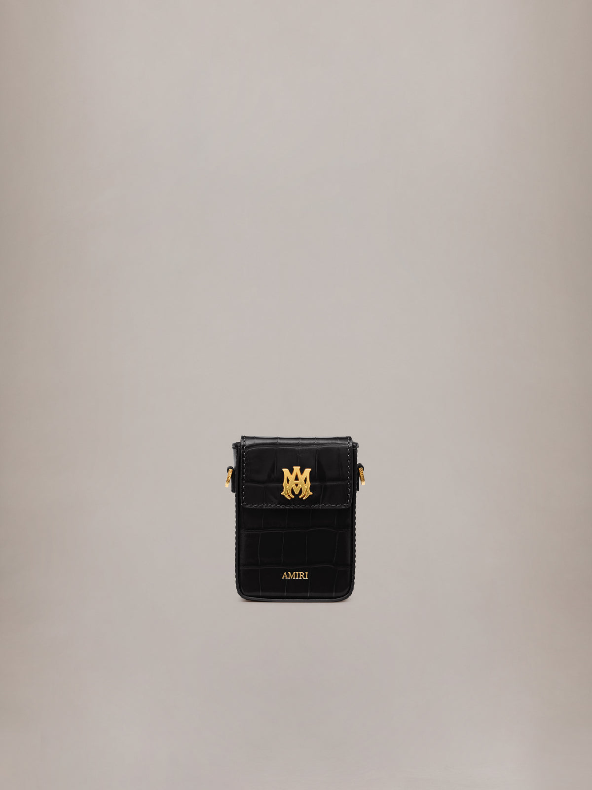 CROC EMBOSSED CIGARETTE CASE - BLACK - AMIRI
