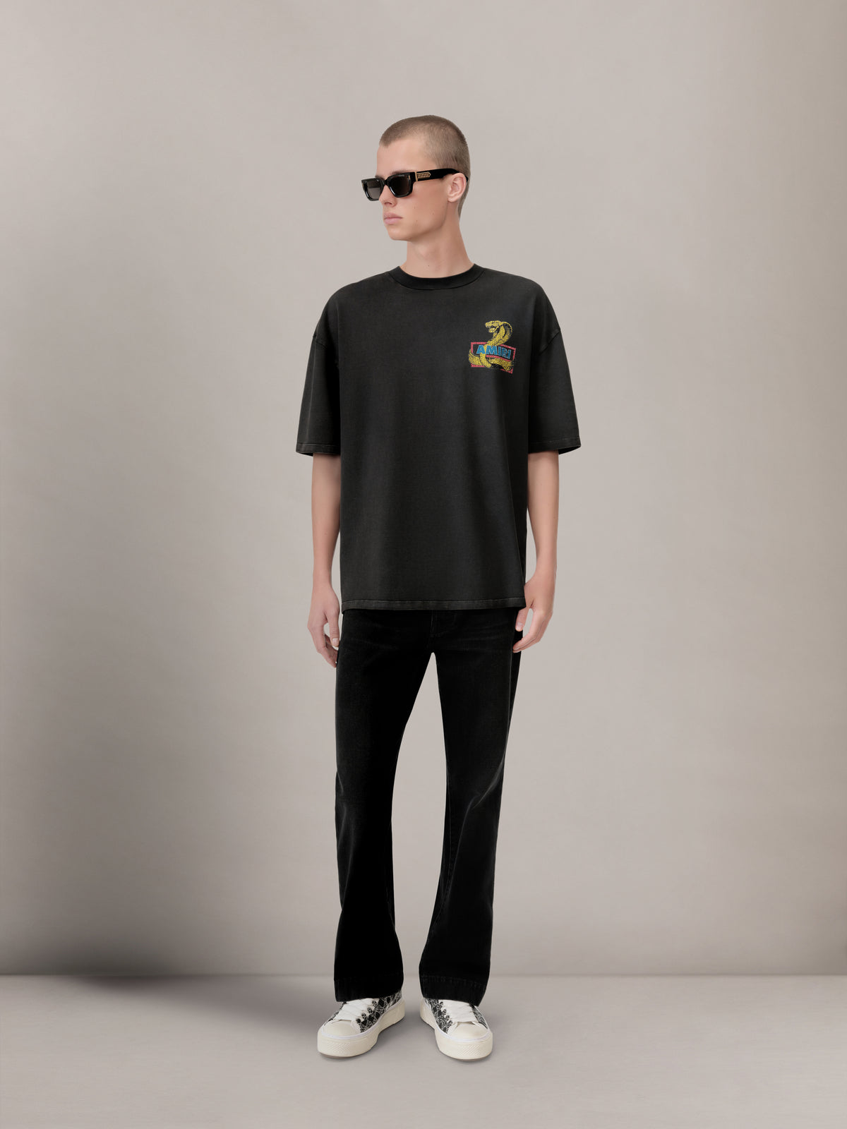 STRAIGHT FLARE JEAN - Vintage Black - AMIRI