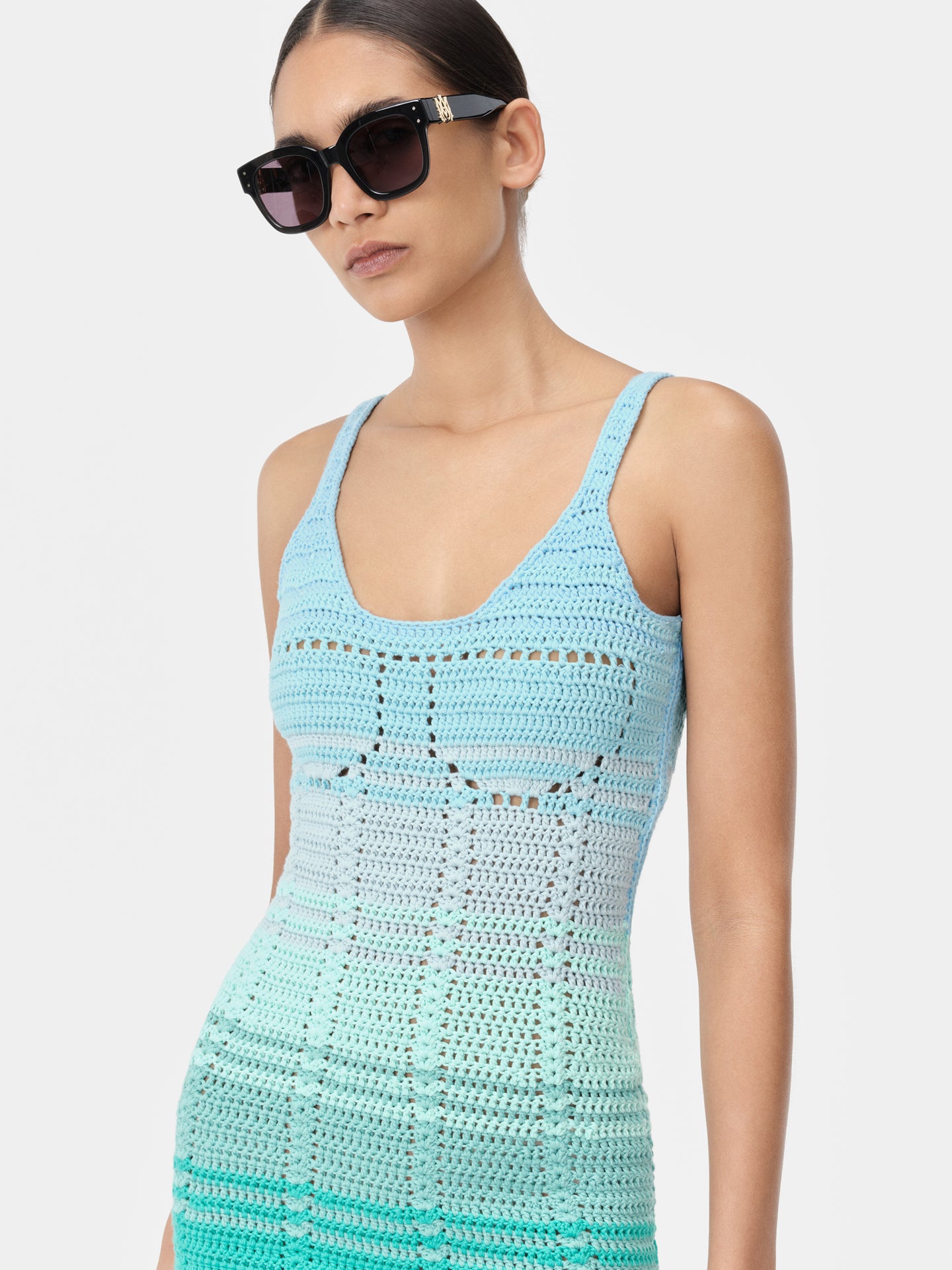 WOMEN - WOMEN'S SUNSET OMBRE CROCHET DRESS - Blue Multi