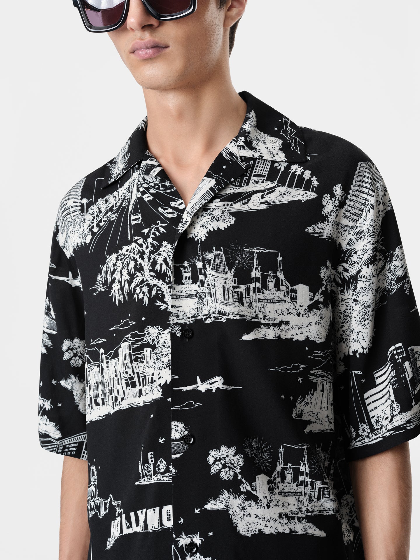 LA LANDMARK CAMP SHIRT - Black