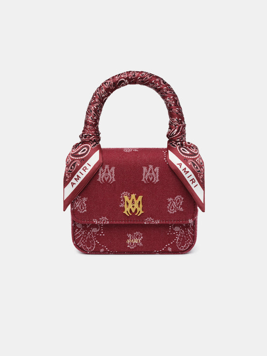 WOMEN - WOMEN'S DENIM BANDANA MICRO MA BAG - Deep Red