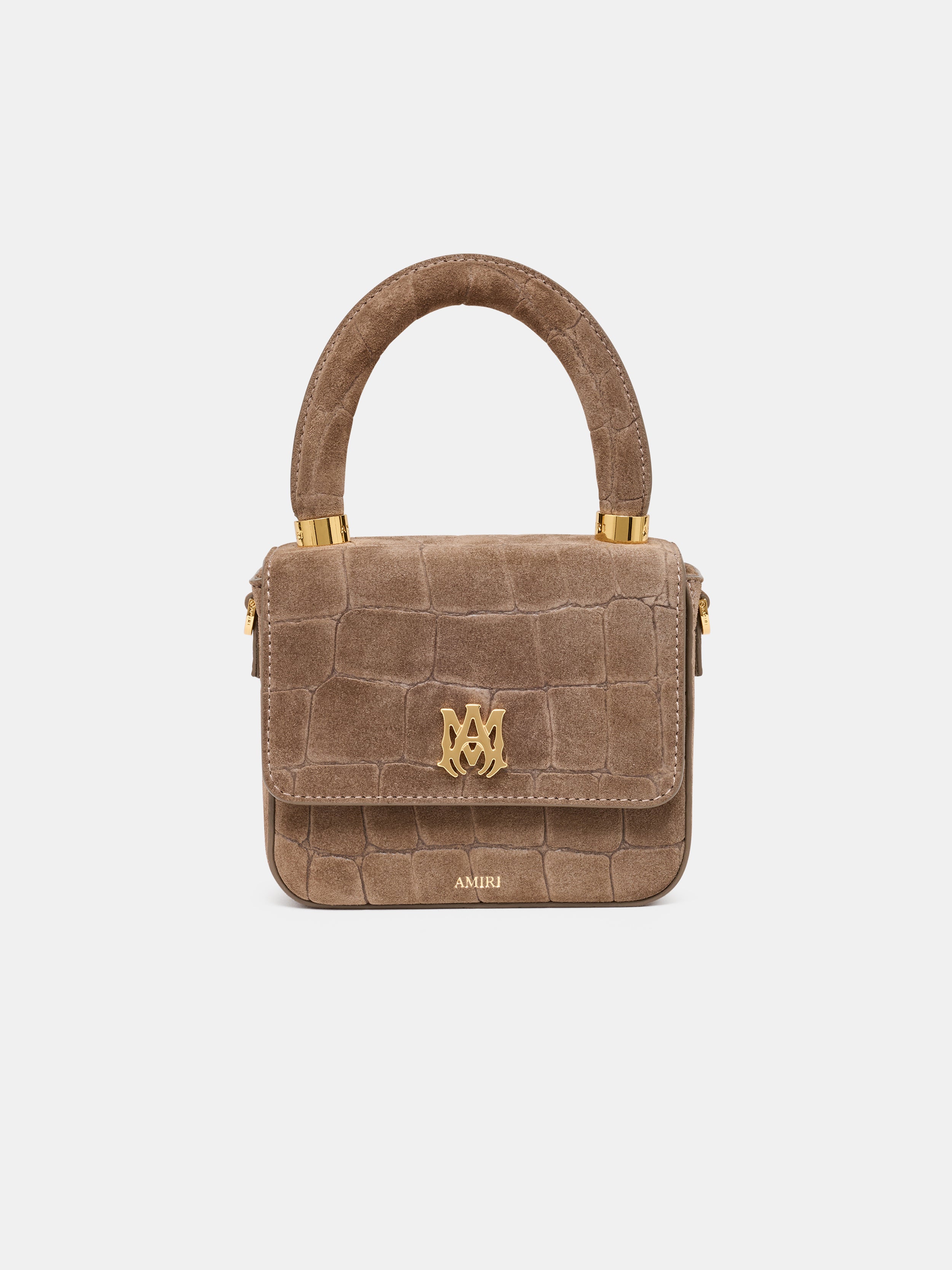 Product WOMEN - WOMEN'S CROC SUEDE MICRO MA BAG - Dark Brown featured image