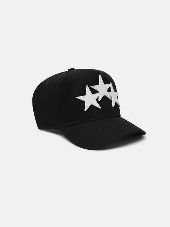 THREE STAR STAGGERED AMIRI FULL CANVAS HAT - Black White